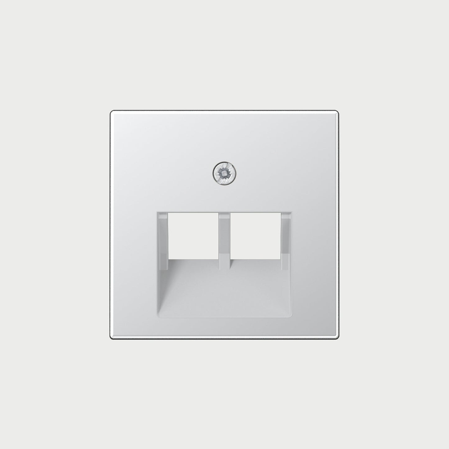 2 X Modular Jack Socket Aluminium / Lan Socket Cover