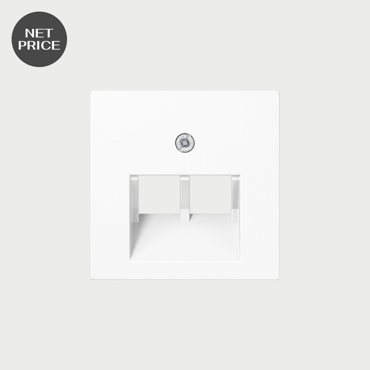 2 X Modular Jack Socket White / Lan Socket Cover