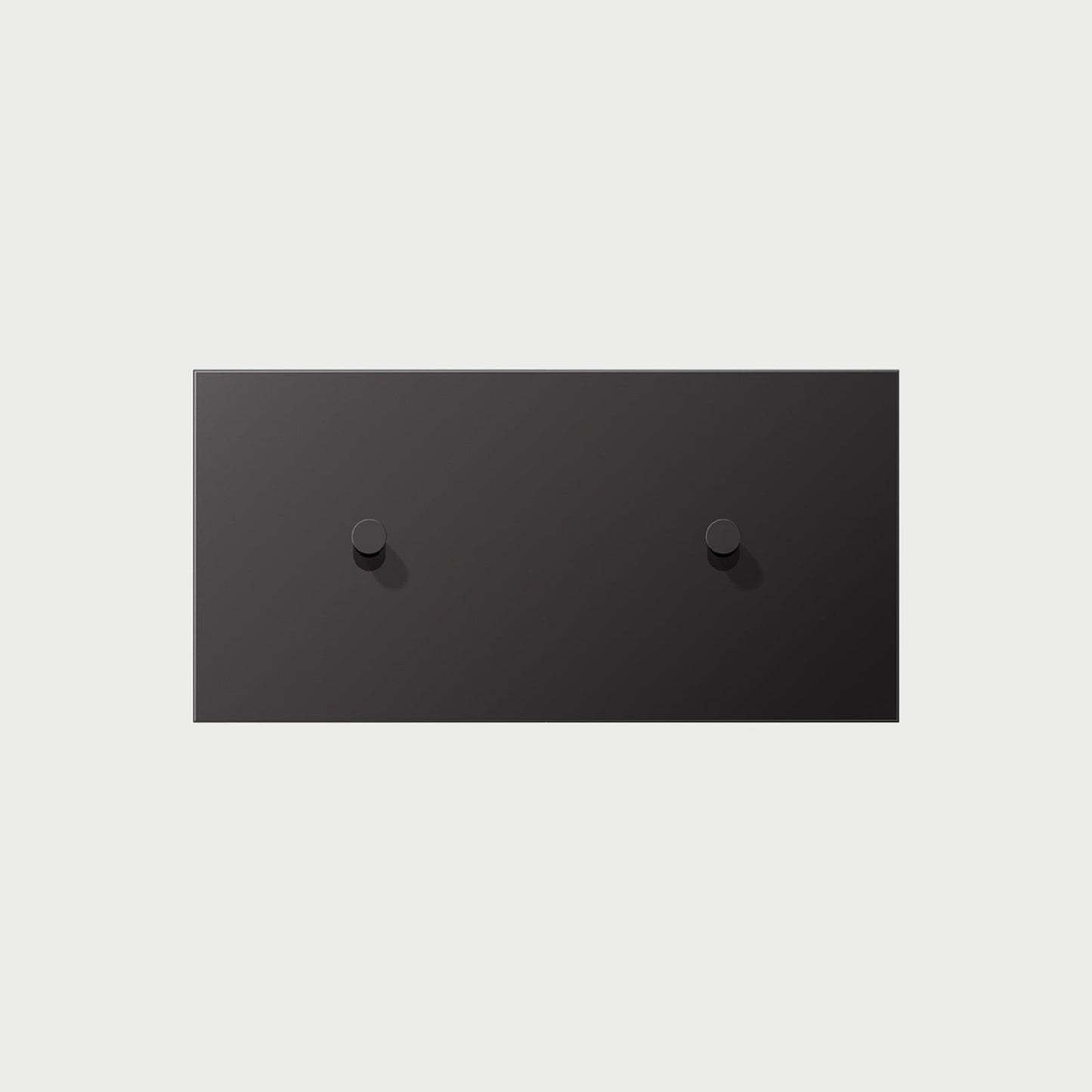 2 X 1 Toggle Horizontal Dark Aluminium / Way Cover