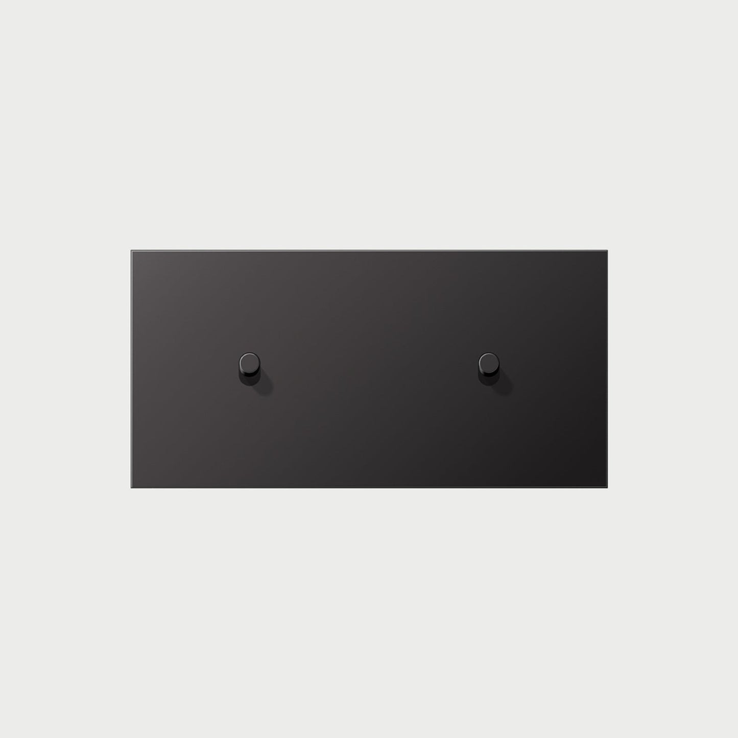 2 X 1 Toggle Horizontal Dark Aluminium / Way Cover