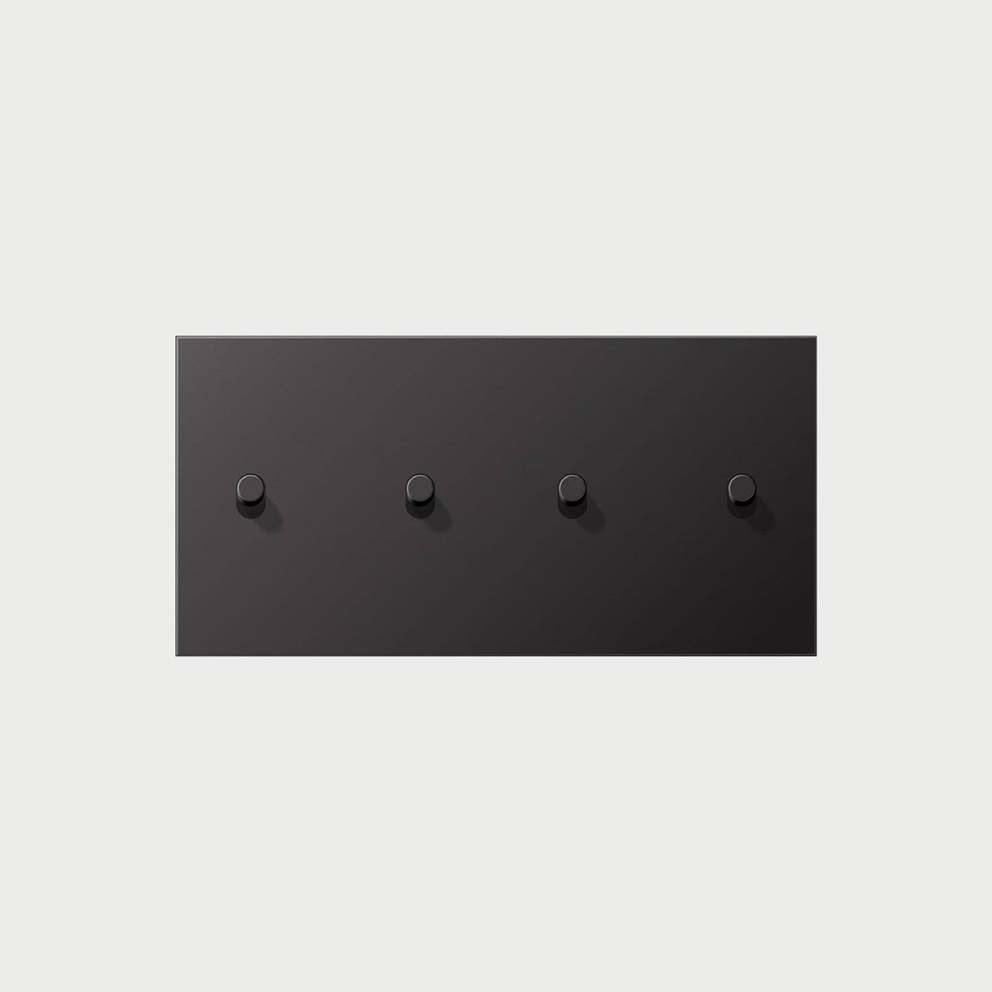 2 X Toggle Horizontal Dark Aluminium / 1 Way Cover