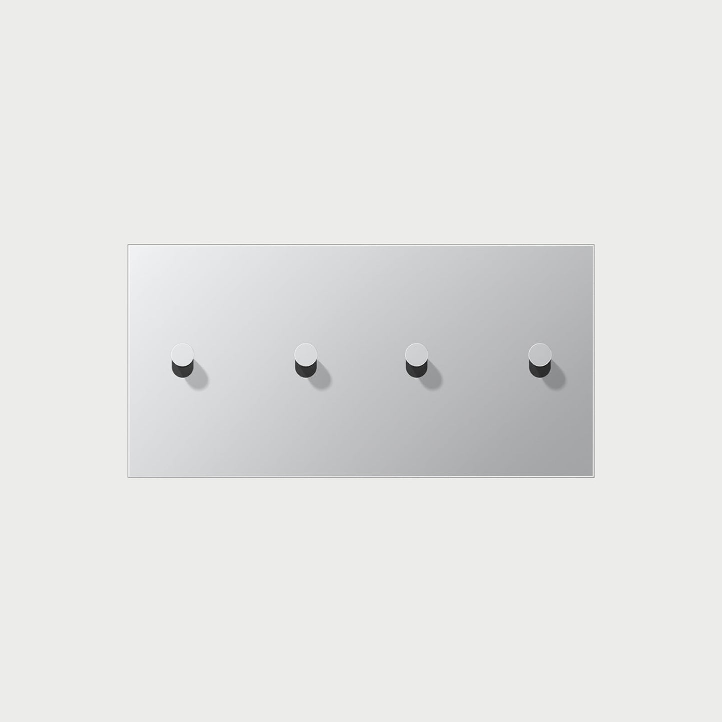 2 X2 Toggle Horizontal Aluminium / 1 Way Cover