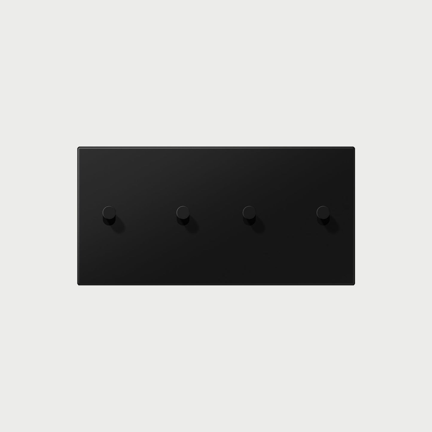 2 X2 Toggle Horizontal Matt Graphite Black / 1 Way Cover