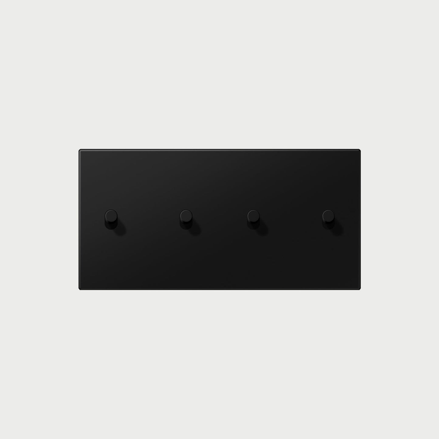 2 X Toggle Horizontal Matt Graphite Black / 1 Way Cover