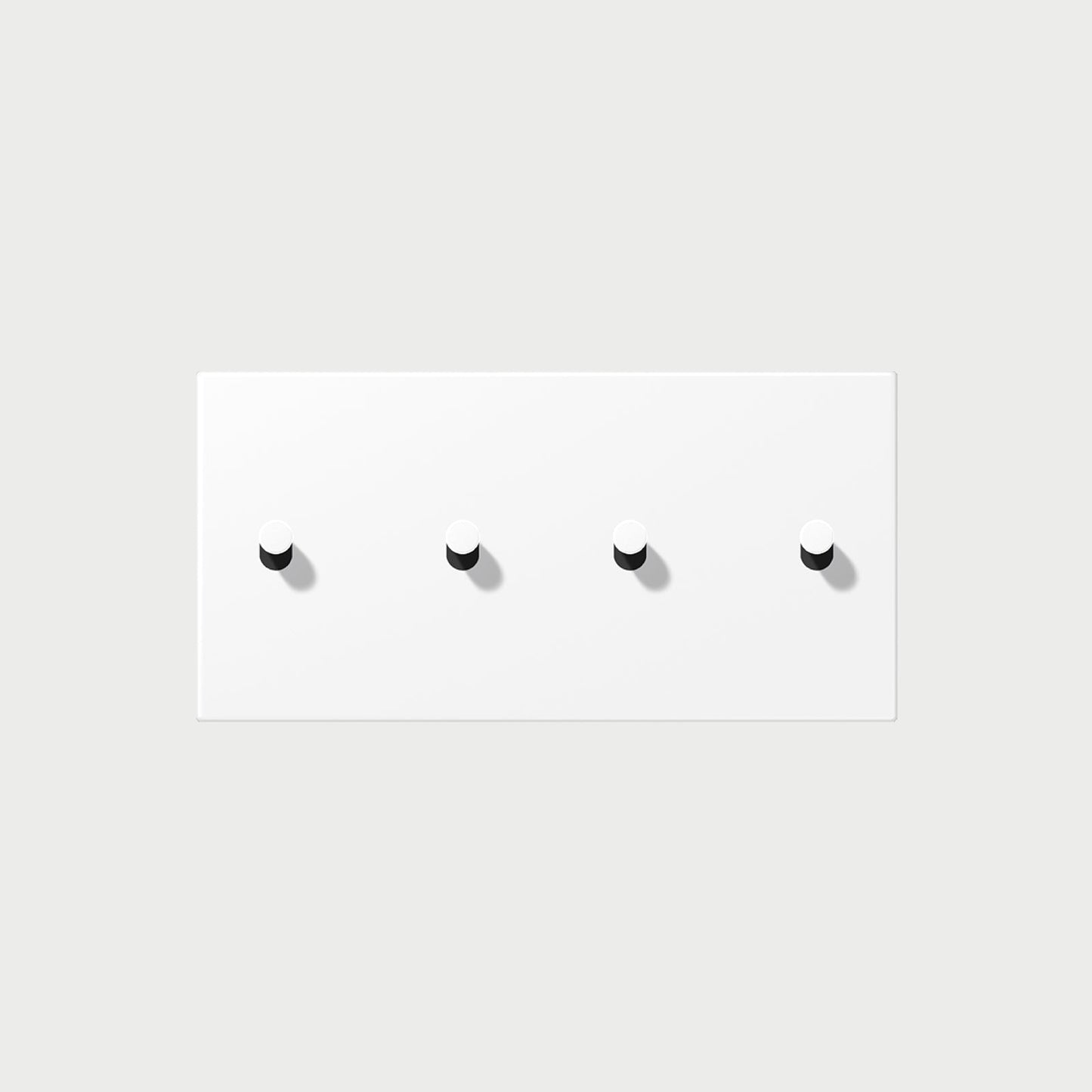 2 X2 Toggle Horizontal Matt Snow White / 1 Way Cover