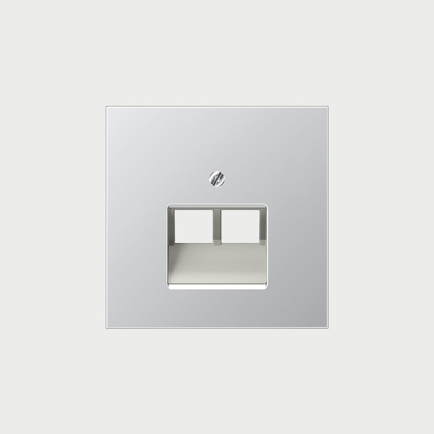 2 X Modular Jack Socket Aluminium / Lan Socket Cover