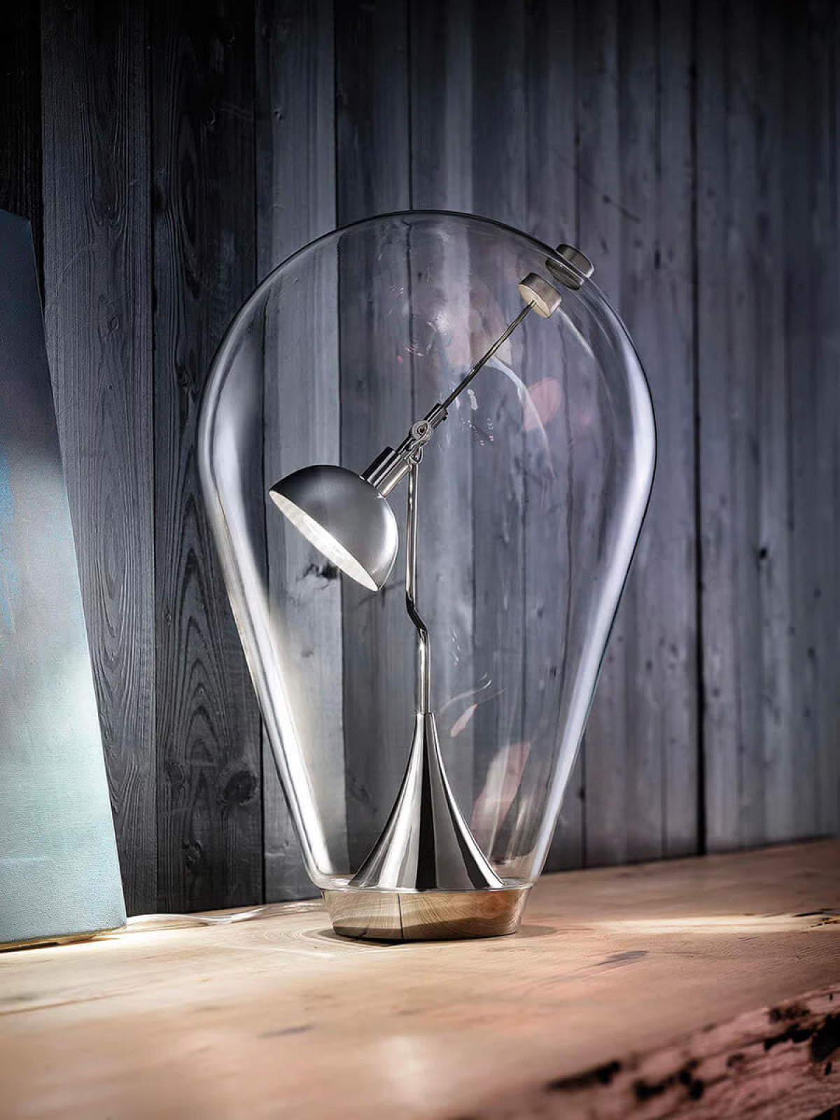 BLOW Chrome / Clear Table Lamp