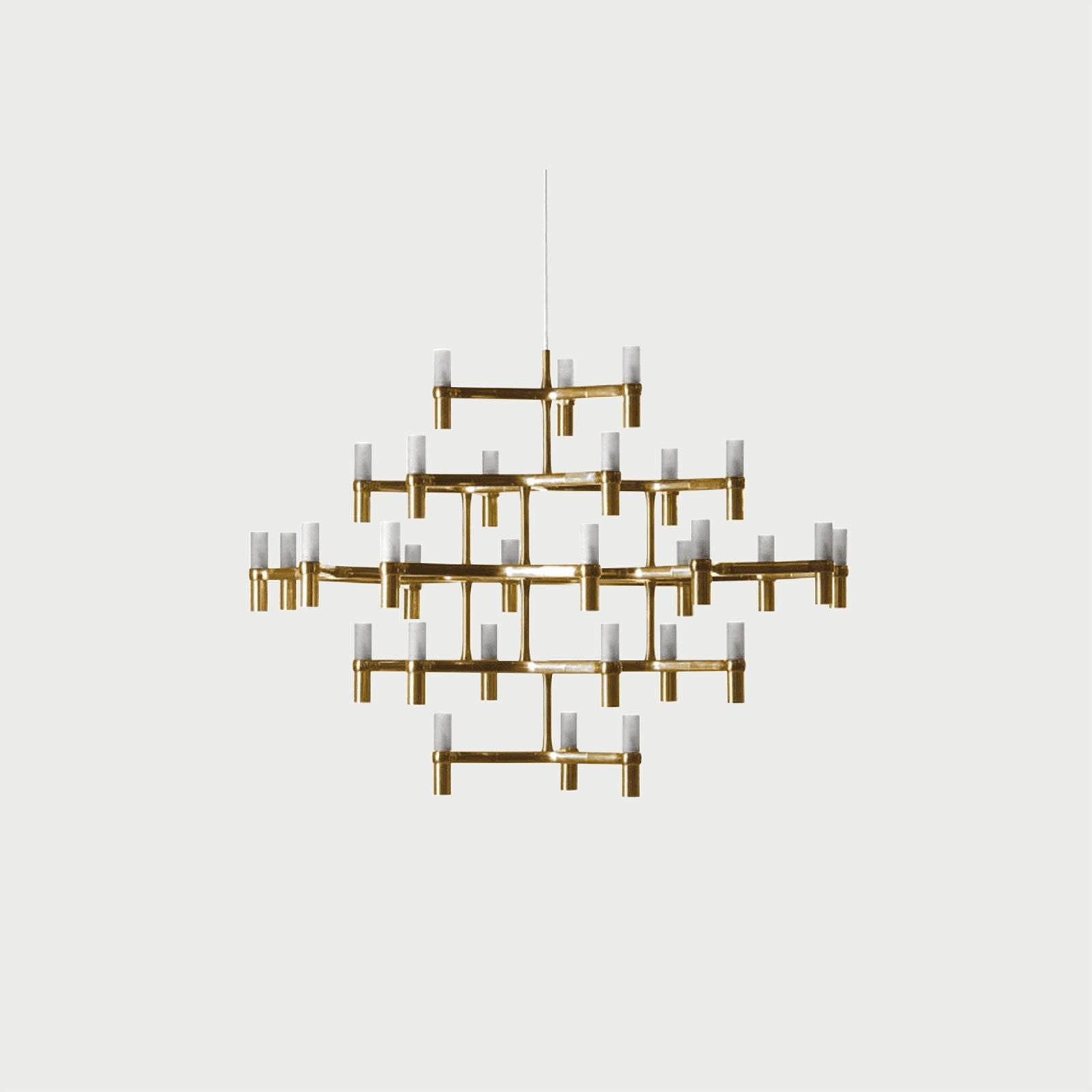 CROWN MAJOR Gold painted Suspension Lamp
