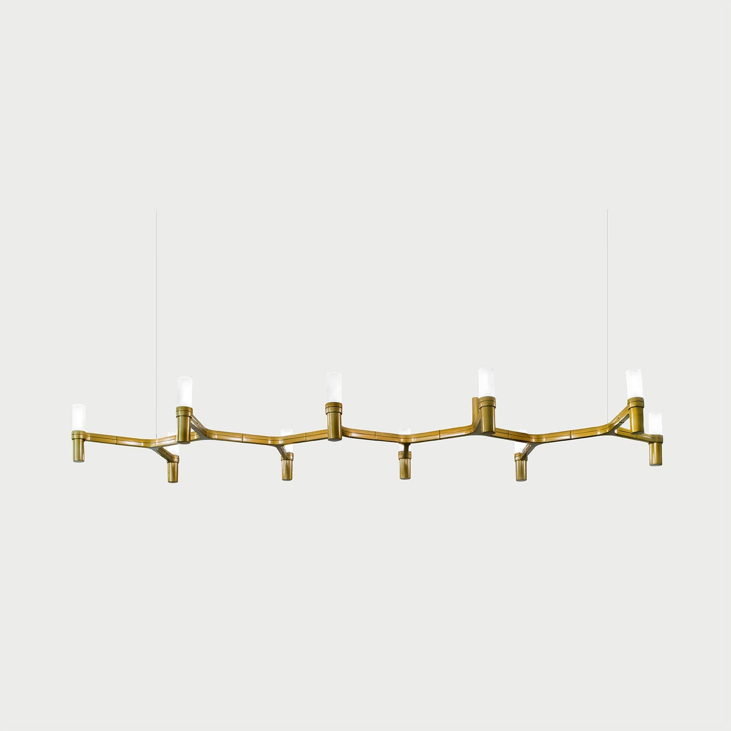 CROWN PLANA LINEA Gold Painted Suspension Lamp