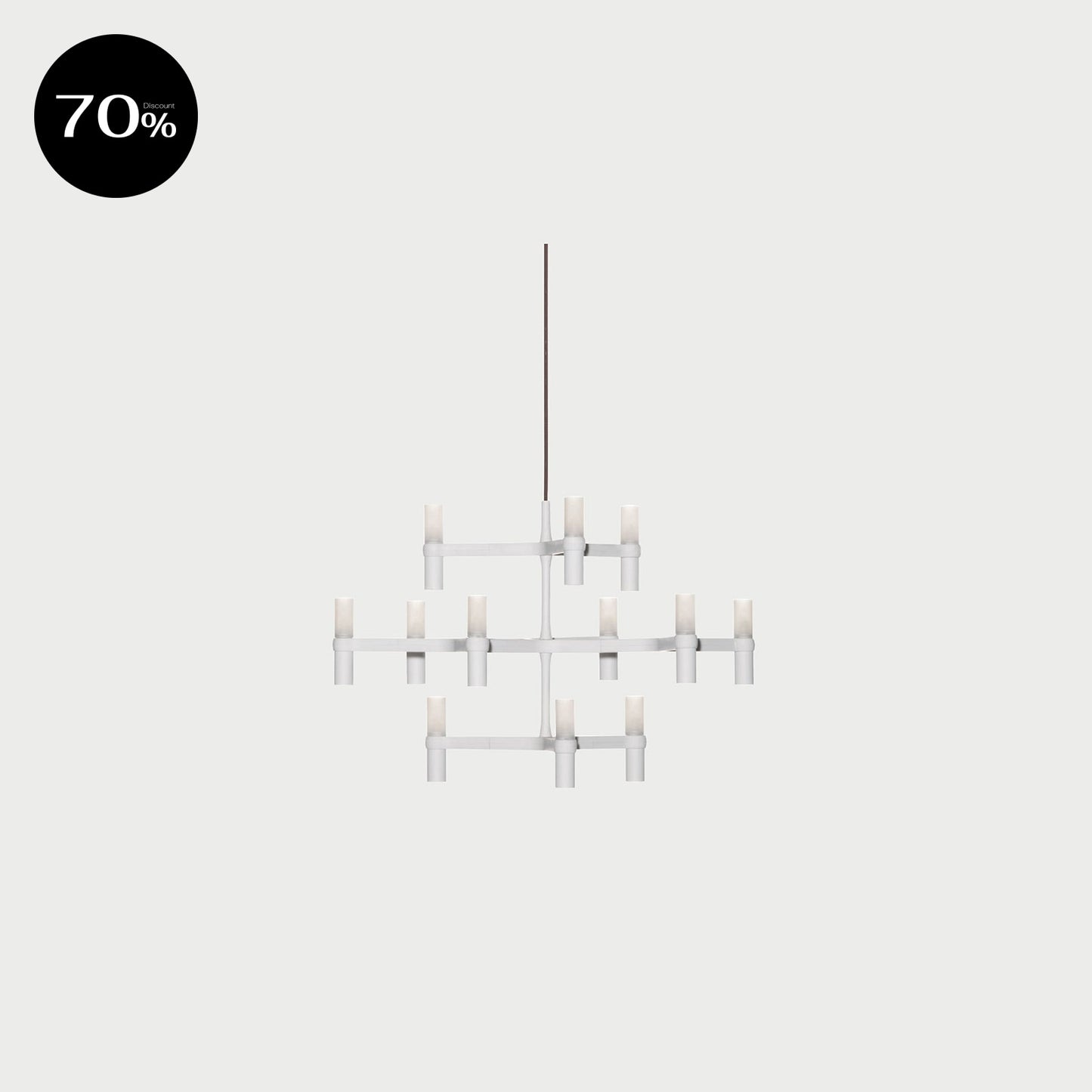 CROWN MINOR White Painted Suspension Lamp