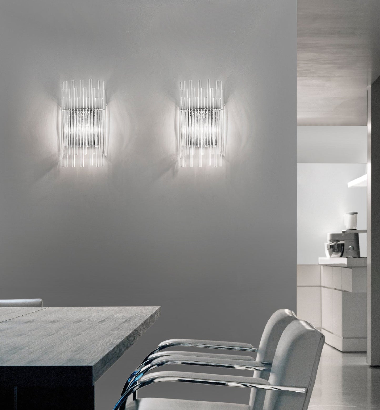 DIADEMAAPG CR CR Transparent Crystal / Glossy Chrome Wall Lamp