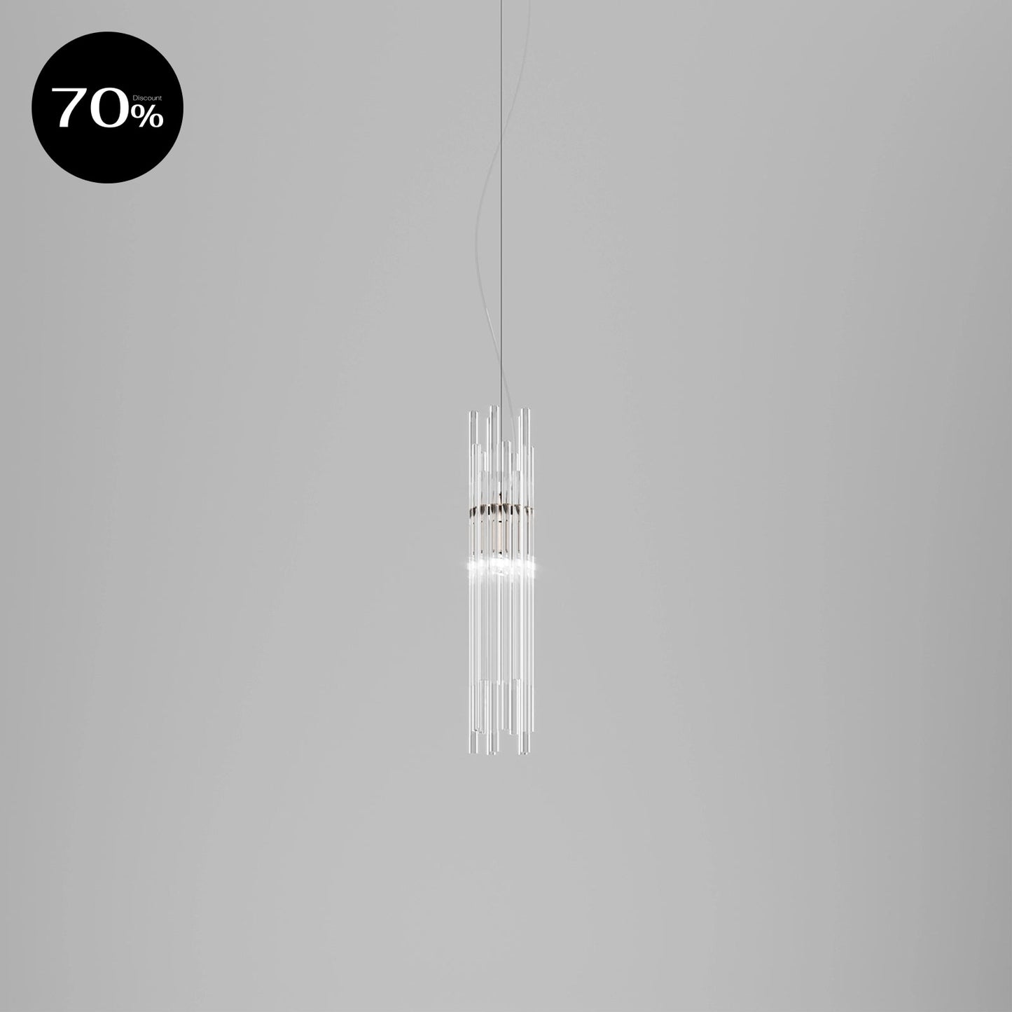 DIADEMASPB P CR CR Transparent Crystal / Glossy Chrome Suspension Lamp