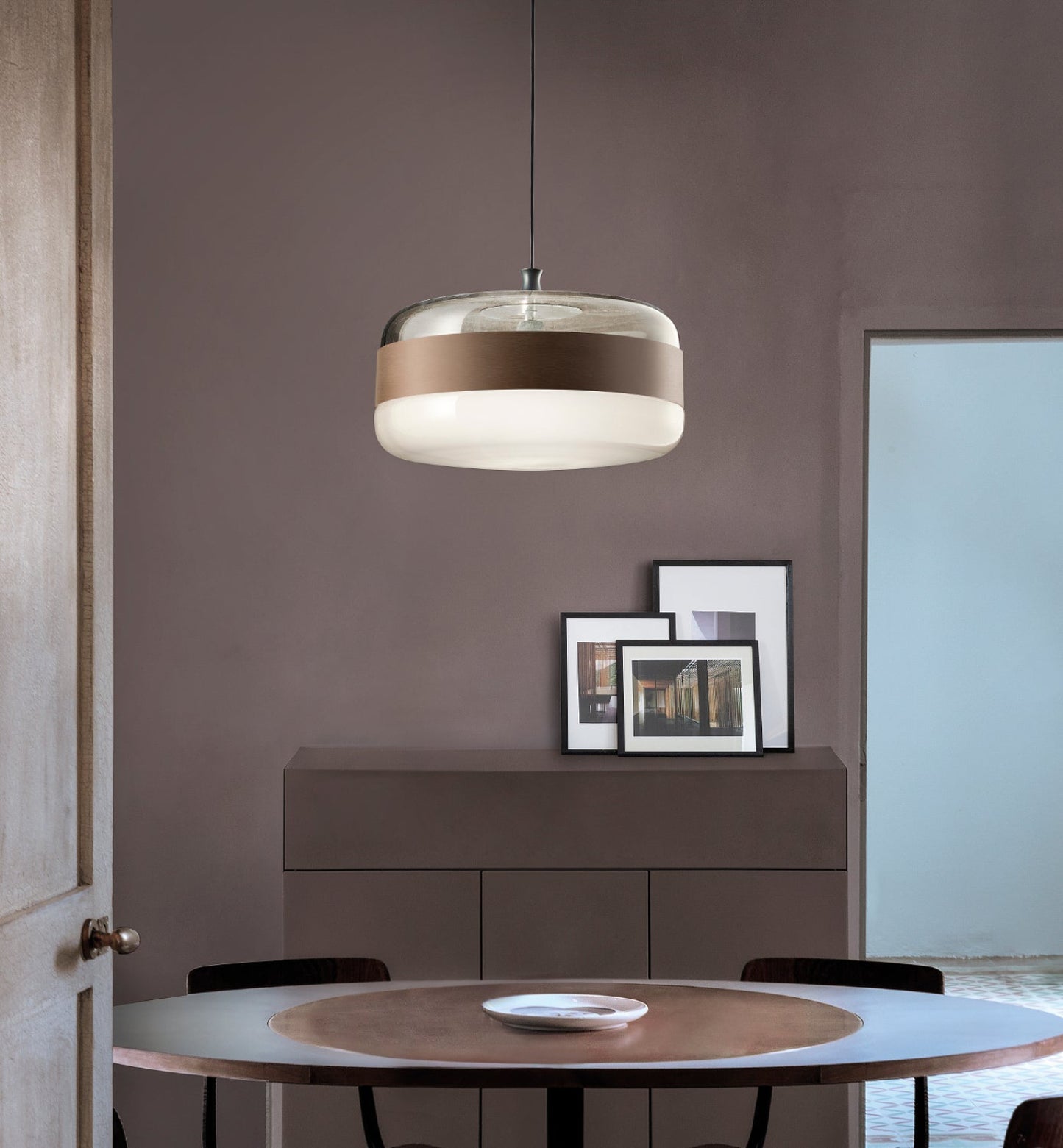 FUTURASPG NE AM/OT Amber / Brass Suspension Lamp