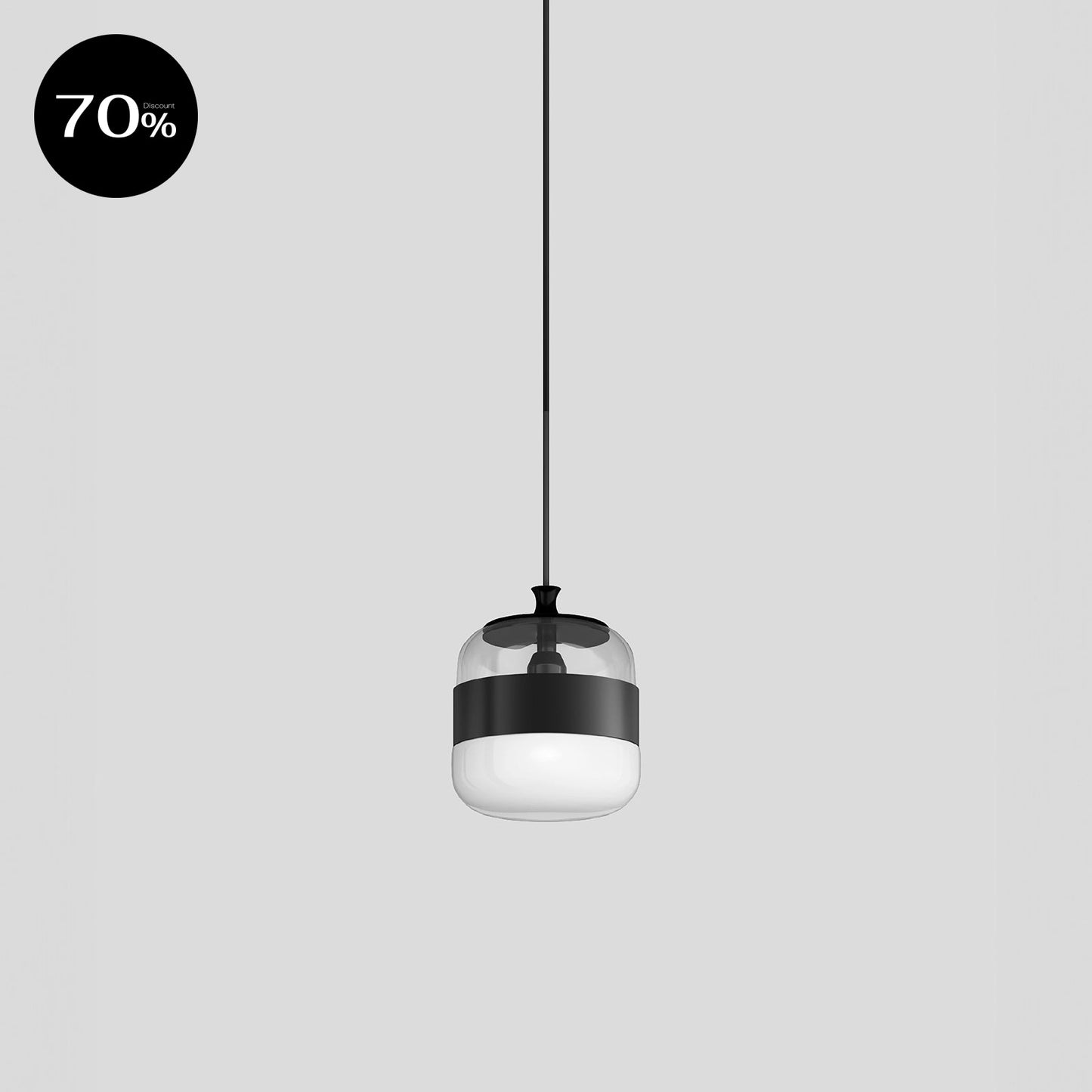 FUTURASPP NE BC/NE White / Opaque Black Suspension Lamp