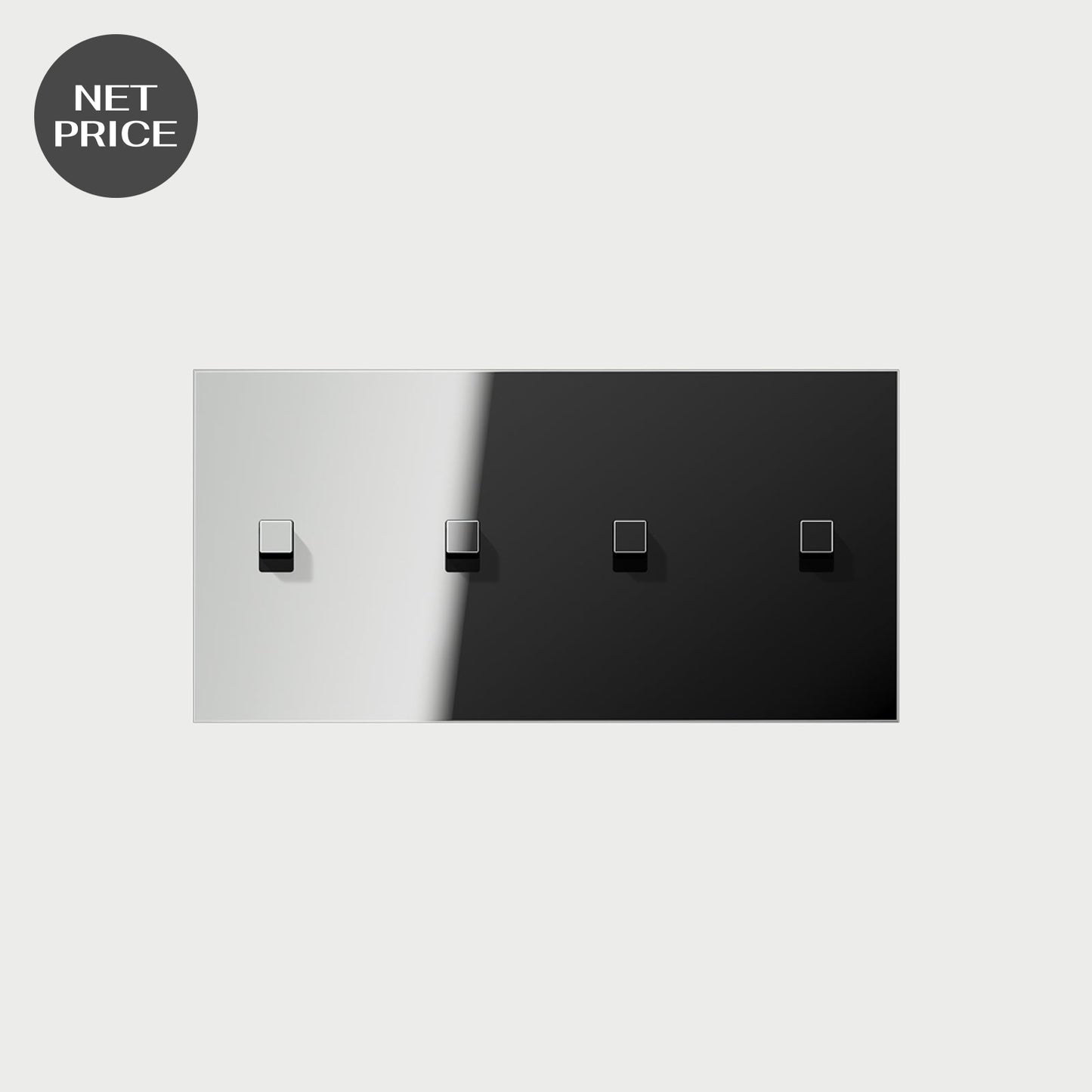 2 X Toggle Horizontal Chrome / 1 Way Cover