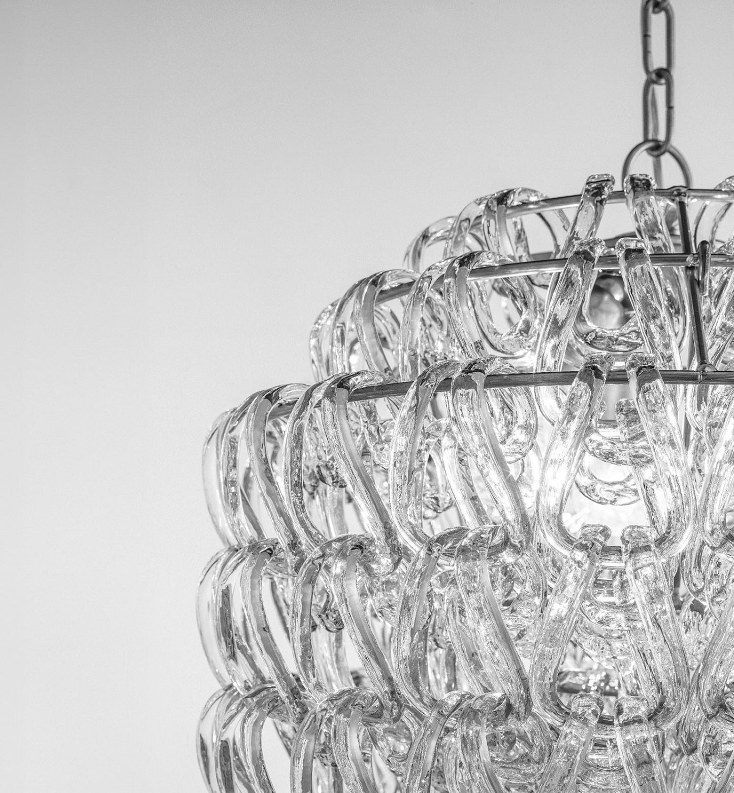 GIOGALISP50 CR CR/TR Transparent Crystal / Glossy Chrome Chandelier Lamp