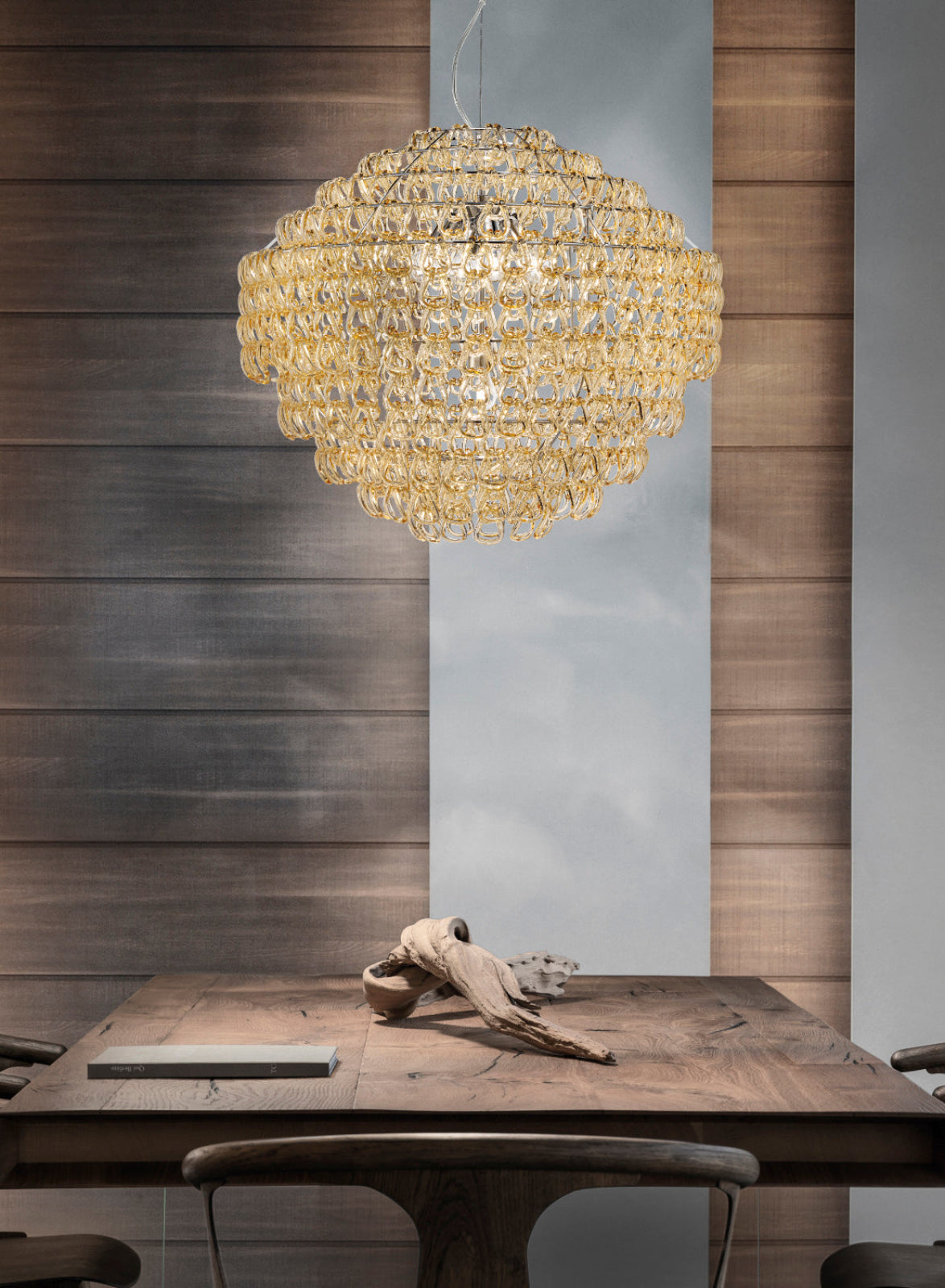 GIOGALISP85 CR CR/TR Transparent Crystal / Glossy Chrome Chandelier Lamp