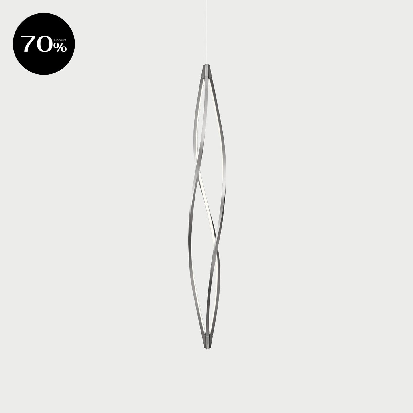 IN THE WIND PENDANT VERTICAL Titan Grey Suspension Lamp
