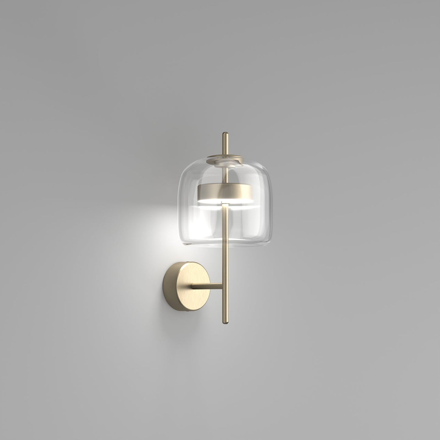 JUBEAPS AVS FU/TR Transperent Crystal / Matt Gold Wall Lamp