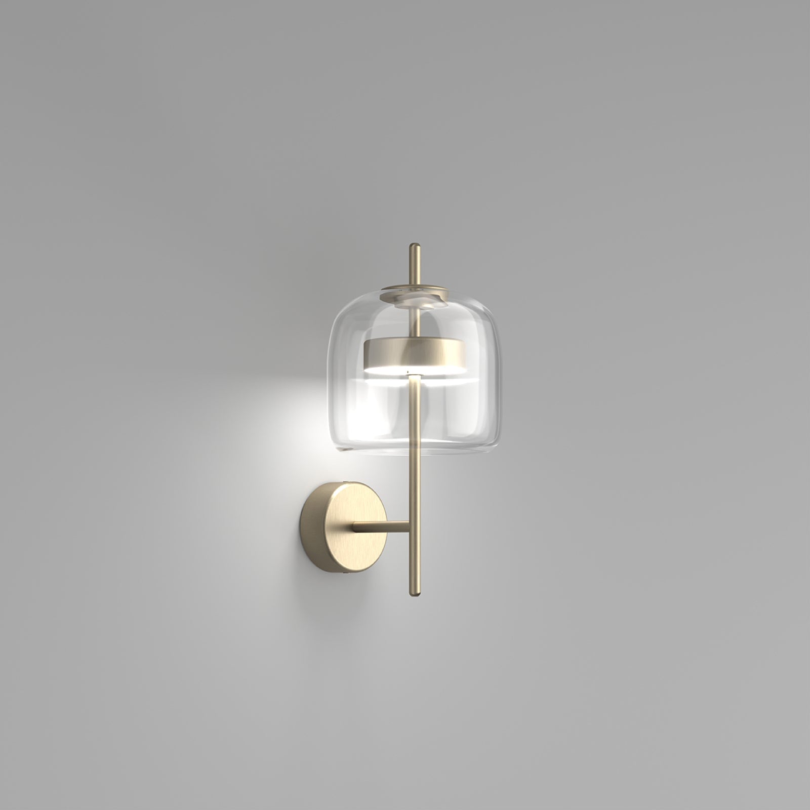 JUBEAPS AVS FU/TR Transperent Crystal / Matt Gold Wall Lamp
