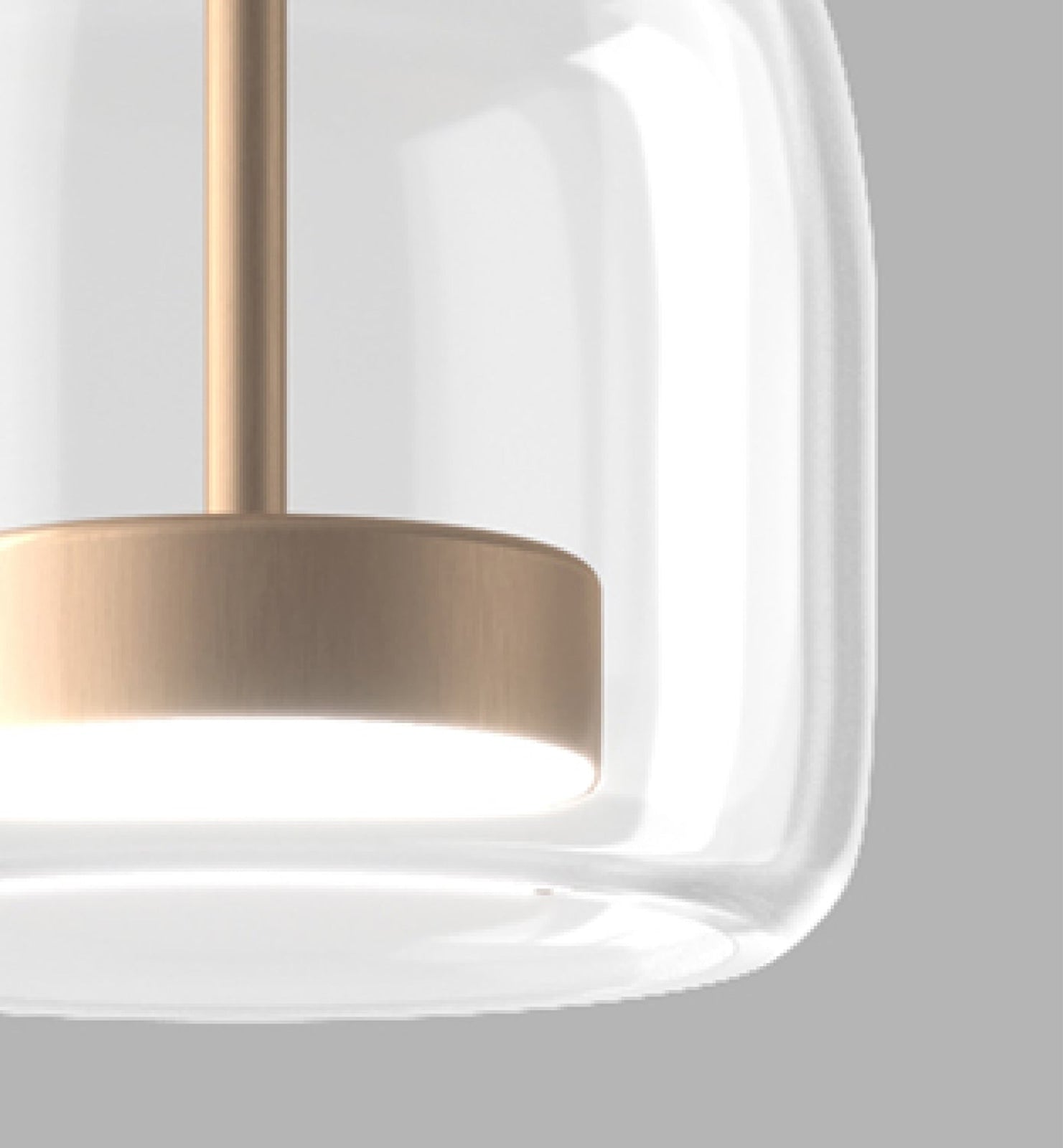 JUBESP1P OS CR/TR Transparent Crystal / Matt Gold Suspension Lamp