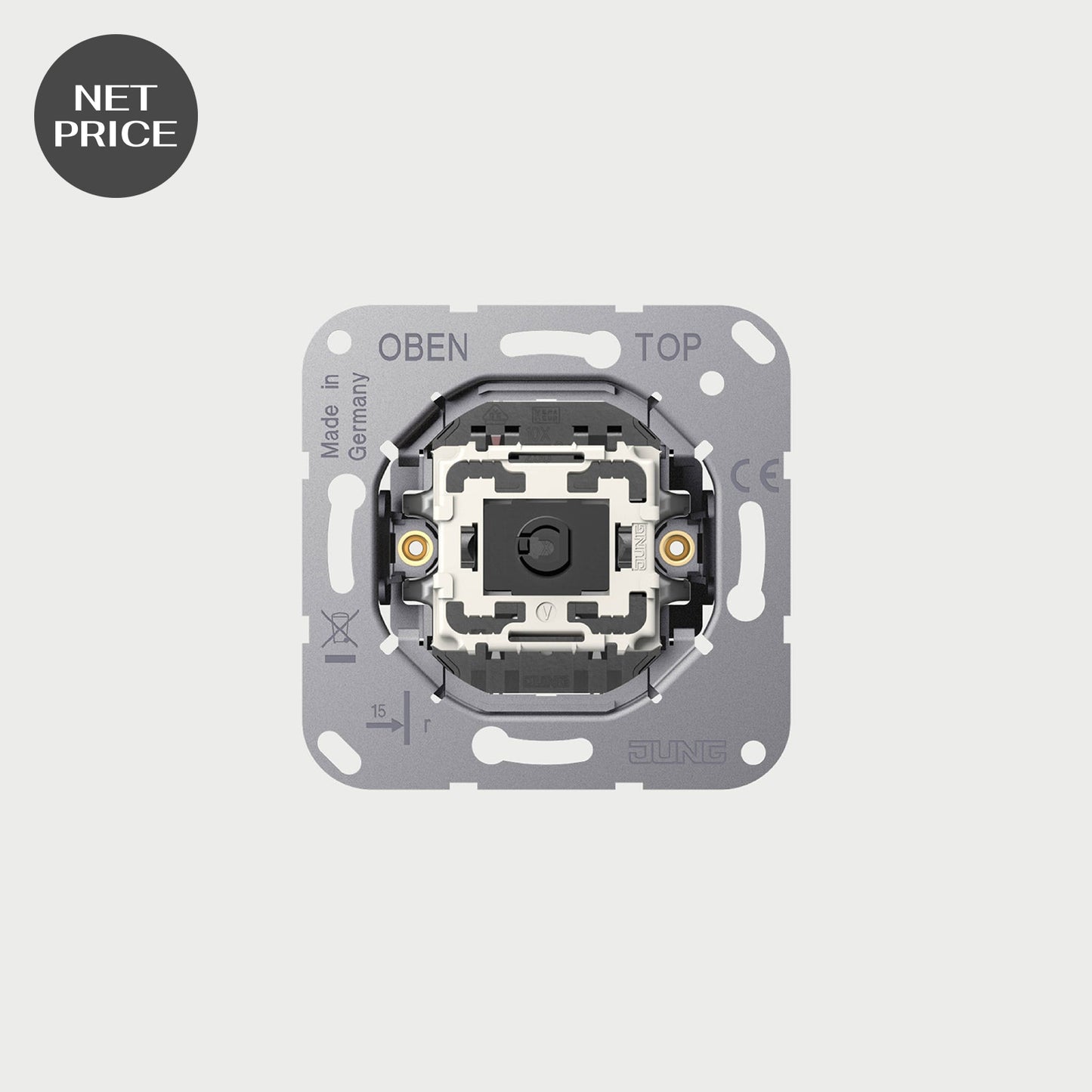 1 - Gang Toggle Push - Button (Insert) 1 - Pole 1 - Way No Contact Insert Switches