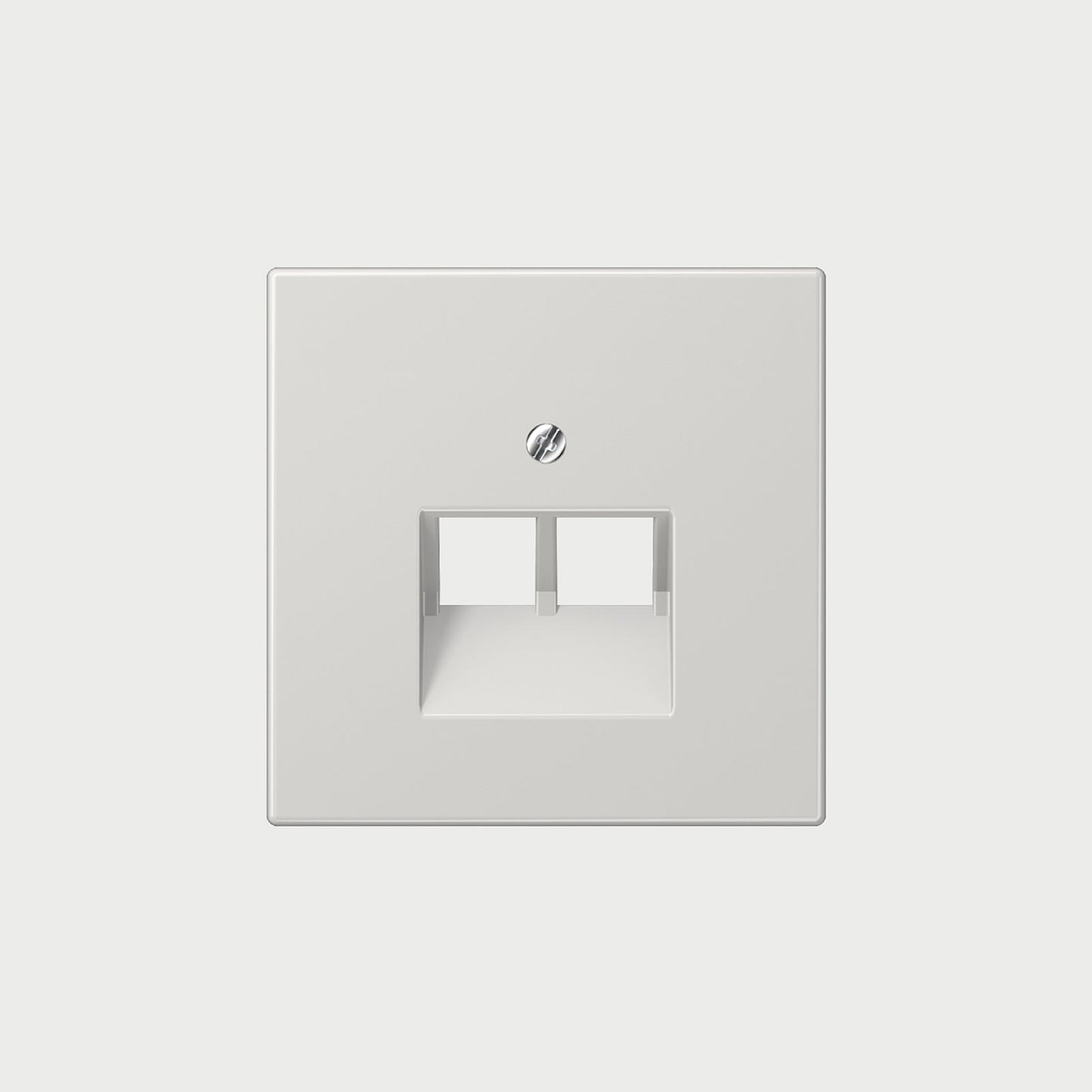 2 X Modular Jack Socket Light Grey / Lan Socket Cover