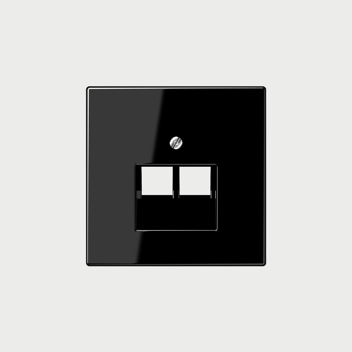 2 X Modular Jack Socket Black / Lan Socket Cover