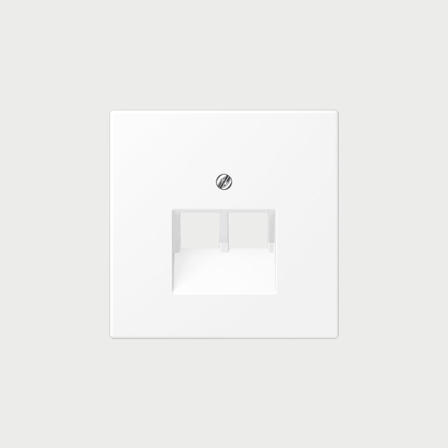 2 X Modular Jack Socket Matt Snow White / Lan Socket Cover