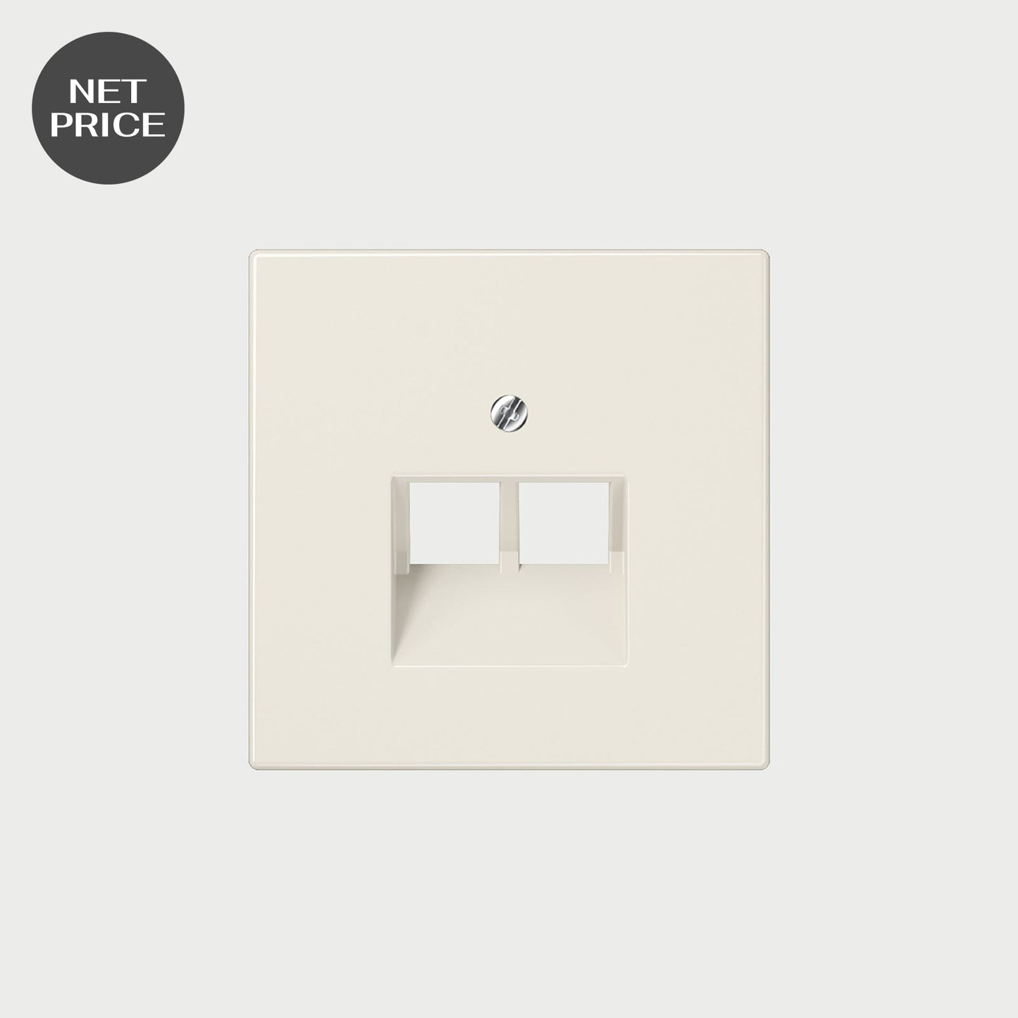 2 X Modular Jack Socket Ivory / Lan Socket Cover