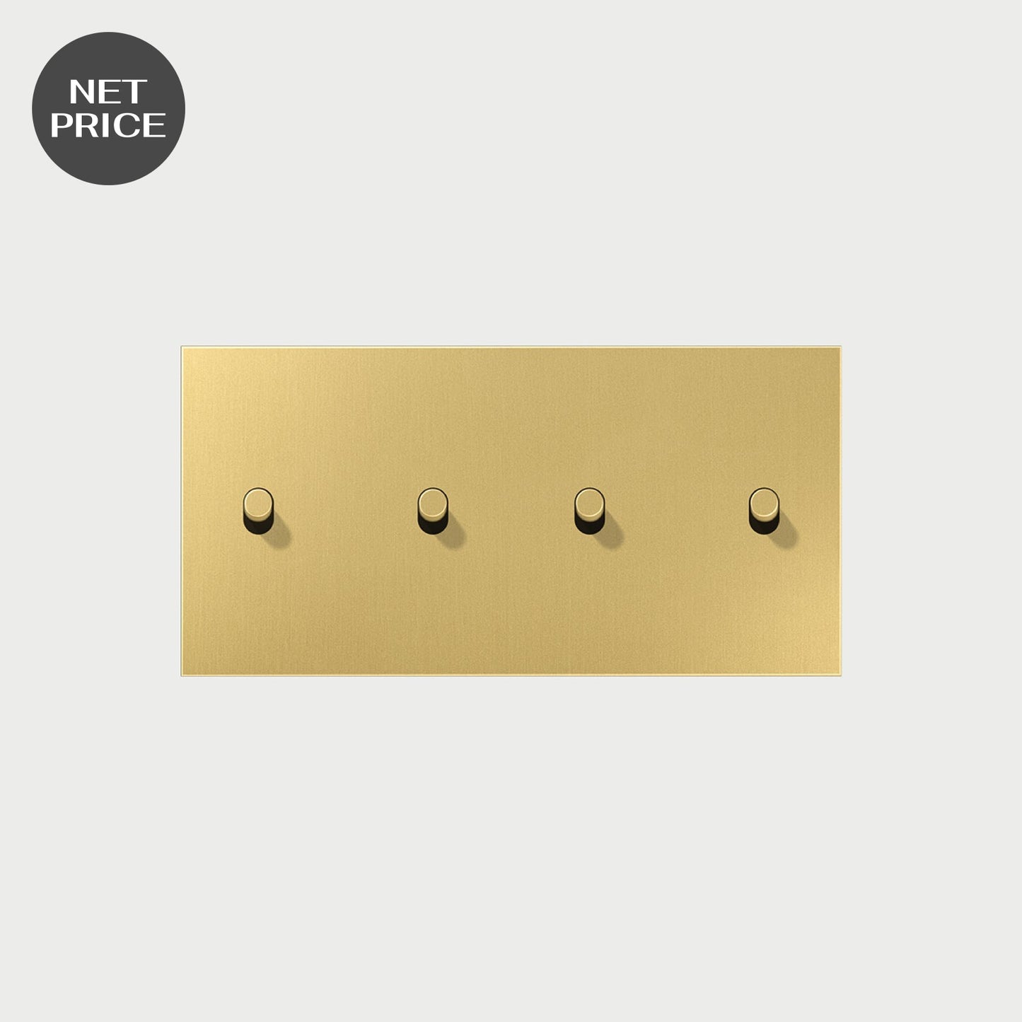 2 X Toggle Horizontal Classic Brass / 1 Way Cover