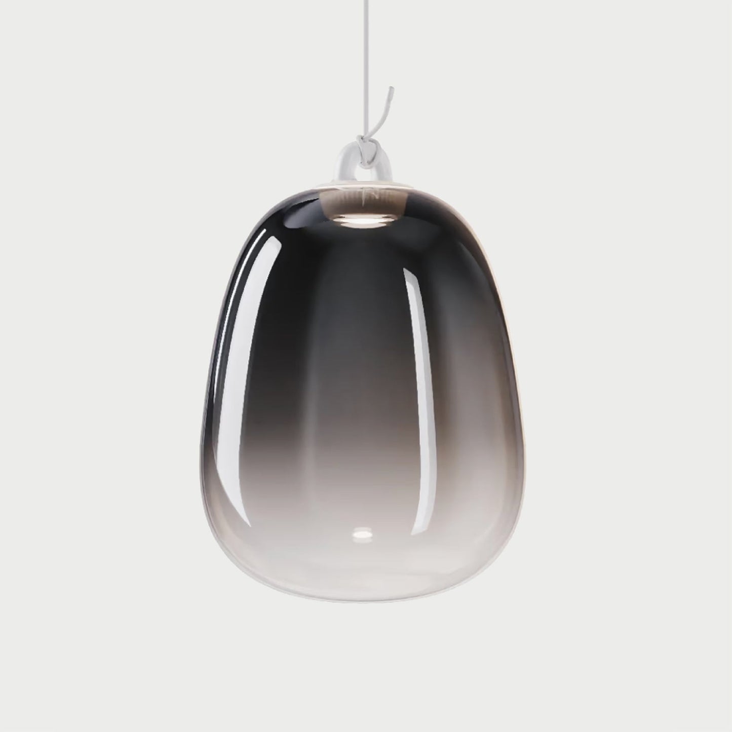 OBLO LARGE Glossy Smoke Suspension Lamp