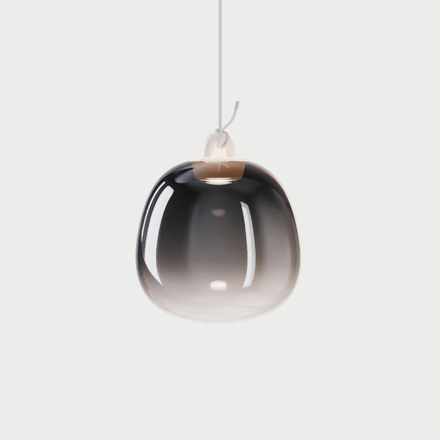 OBLO SMALL Glossy Smoke Suspension Lamp