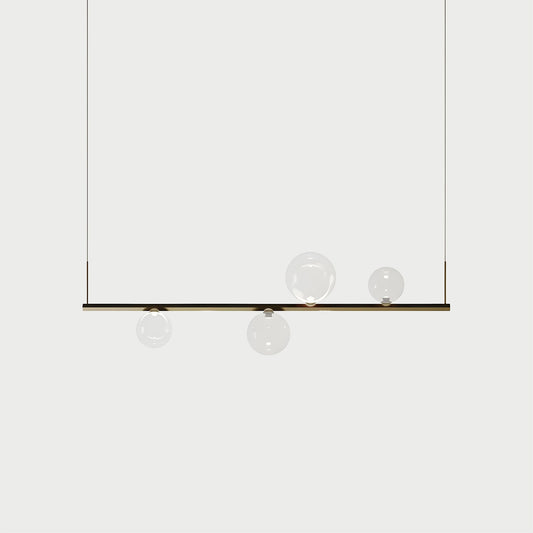 RANDOM STICK SHORT (POLISHED GOLD) Polished Gold / Clear Suspension Lamp