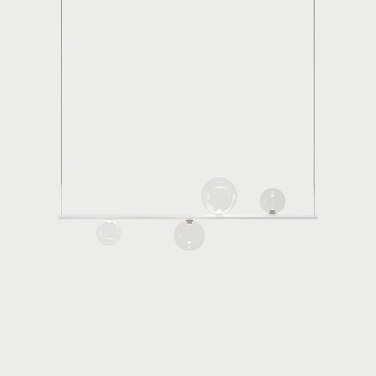 RANDOM STICK SHORT (MATT WHITE) Matt White / Clear Suspension Lamp