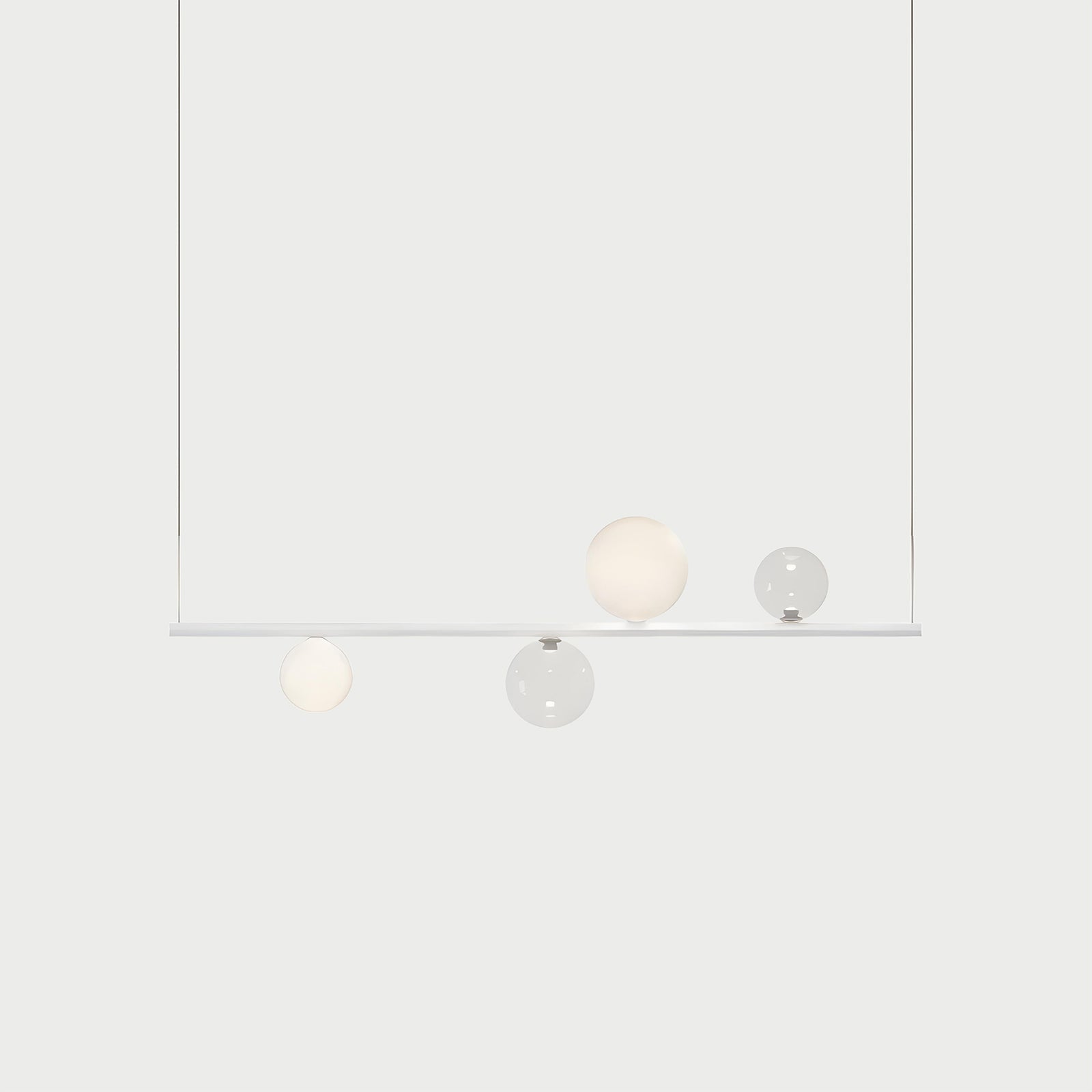 RANDOM STICK SHORT (MATT WHITE) Matt White / Clear / Frosted White Suspension Lamp