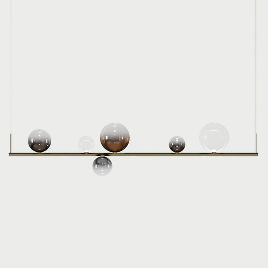 RANDOM STICK LONG (POLISHED GOLD) Polished Gold / Clear / Glossy Smoke / Glossy Bronze Suspension Lamp