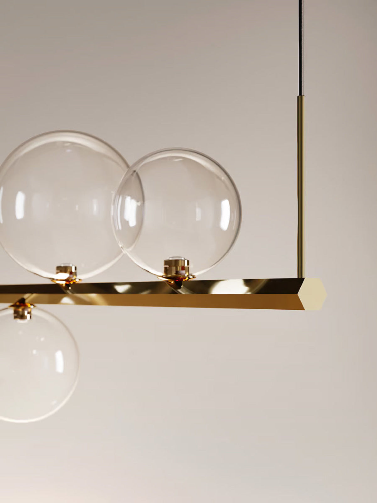 RANDOM STICK LONG (POLISHED GOLD) Suspension Lamp