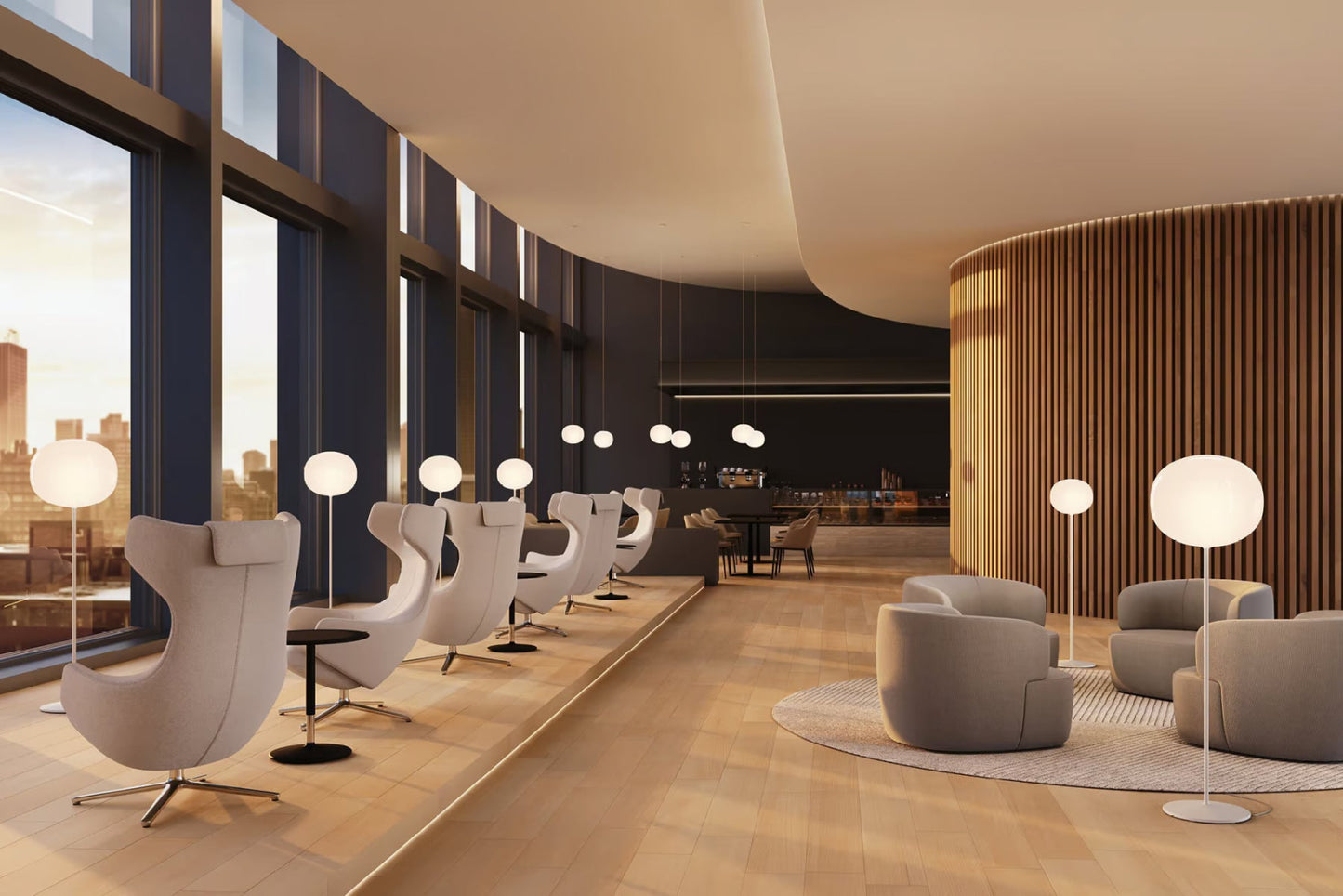 VOLUM SHORT 42 White Floor Lamp