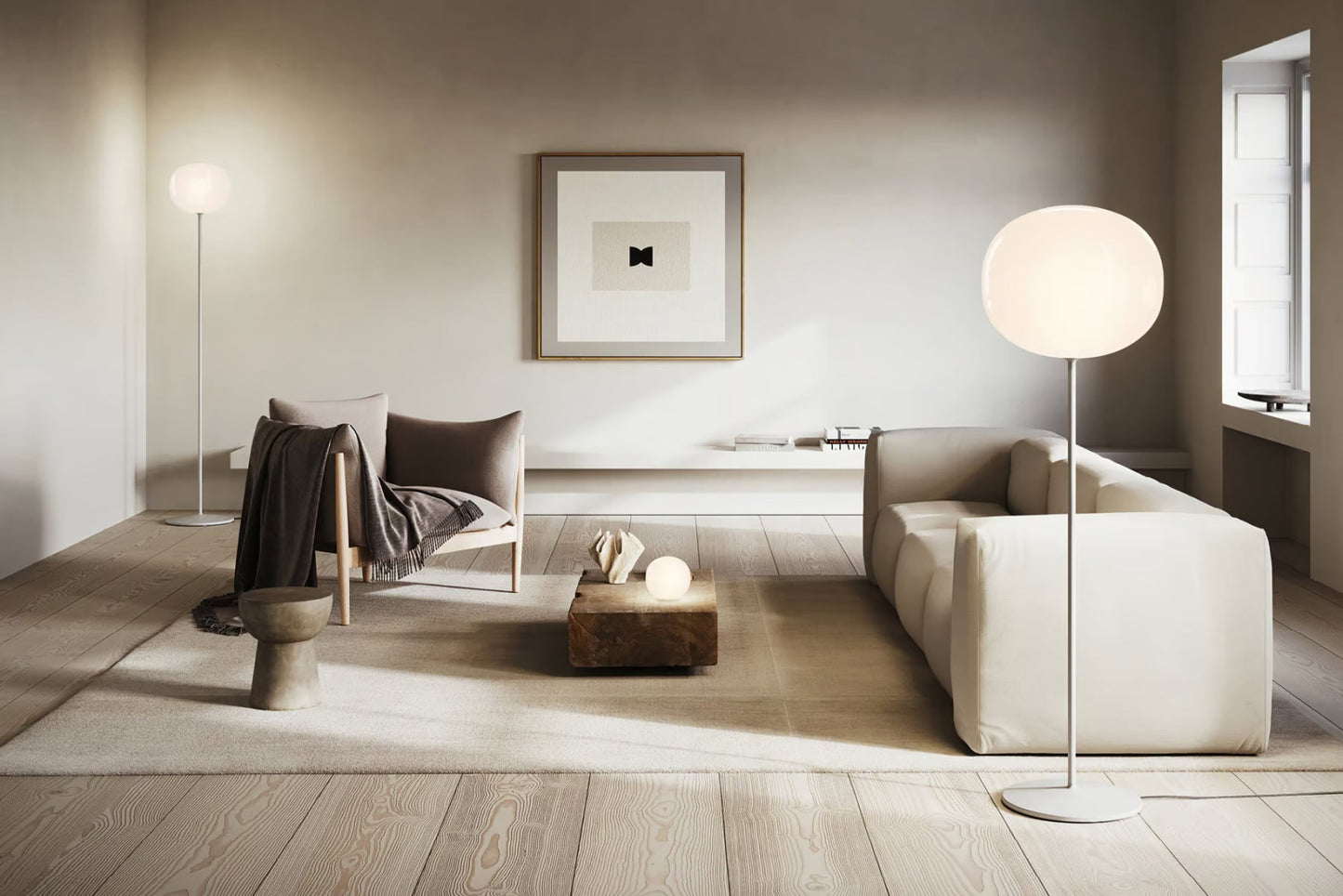VOLUM SHORT 29 White Floor Lamp