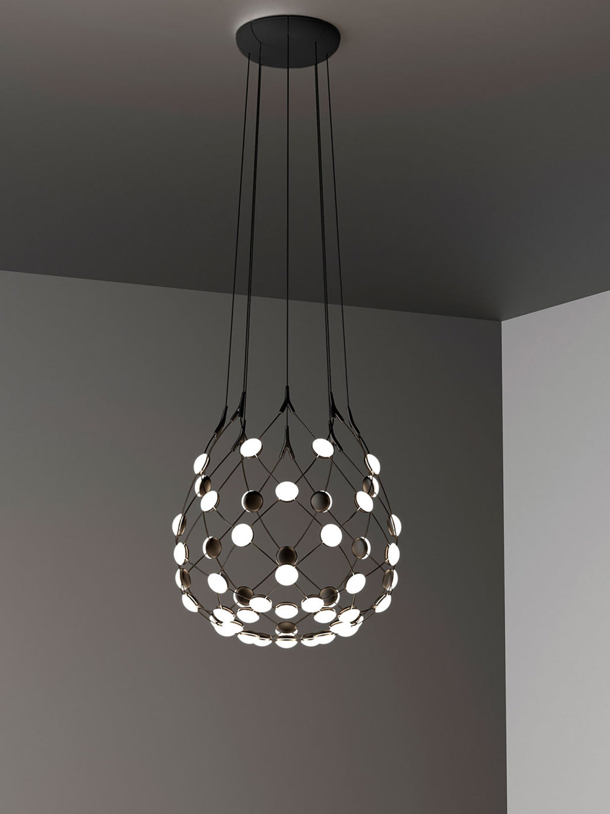 MESH D86C555 Black Suspension Lamp