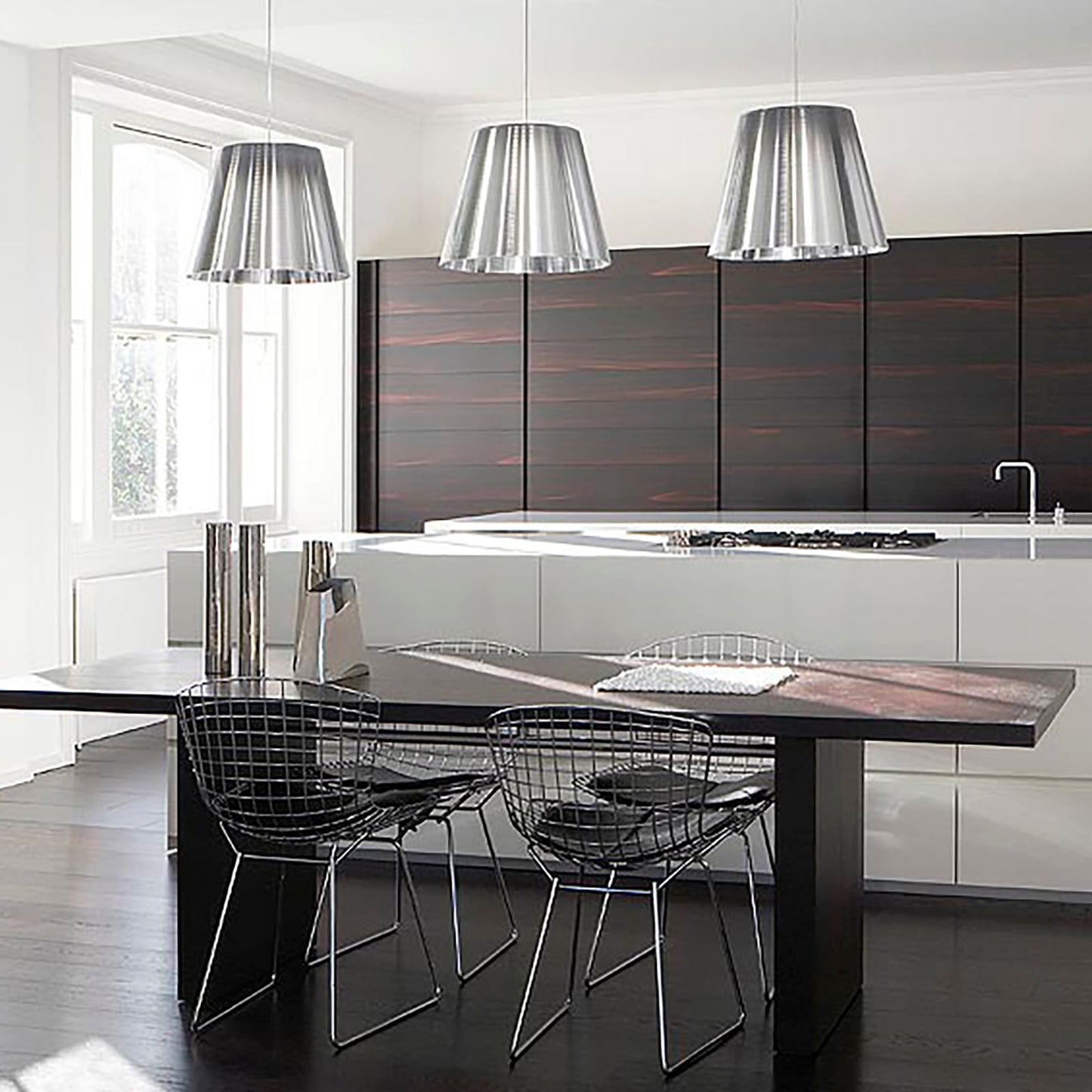 KTRIBE SUSPENSION 3 ALUMINIZED SILVER Aluminized Silver Suspension Lamp