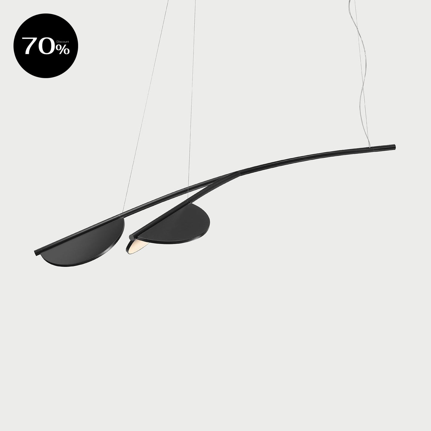 ALMENDRA ORGANIC SUSPENSION LONG 2 ANTHRACITE Anthacite Suspension Lamp