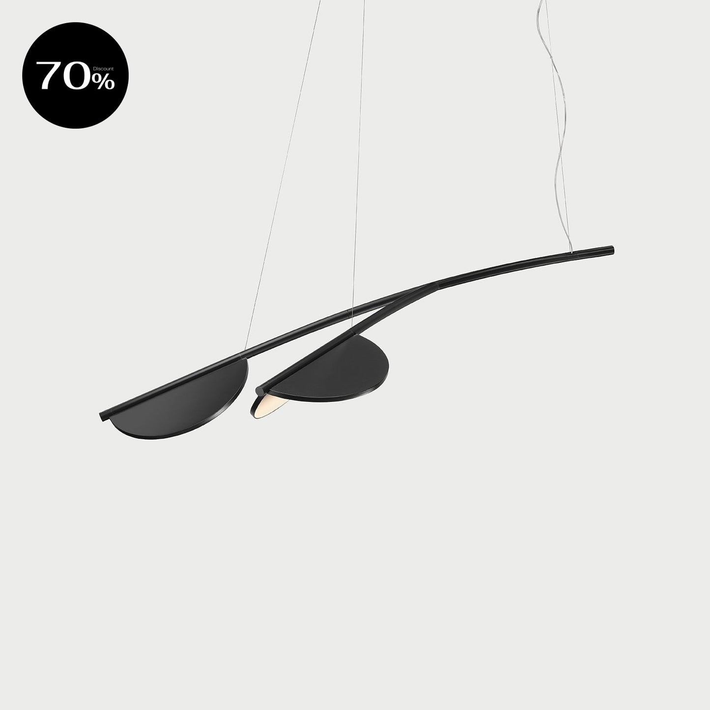 ALMENDRA ORGANIC SUSPENSION SHORT 2 ANTHRACITE Anthracite Suspension Lamp
