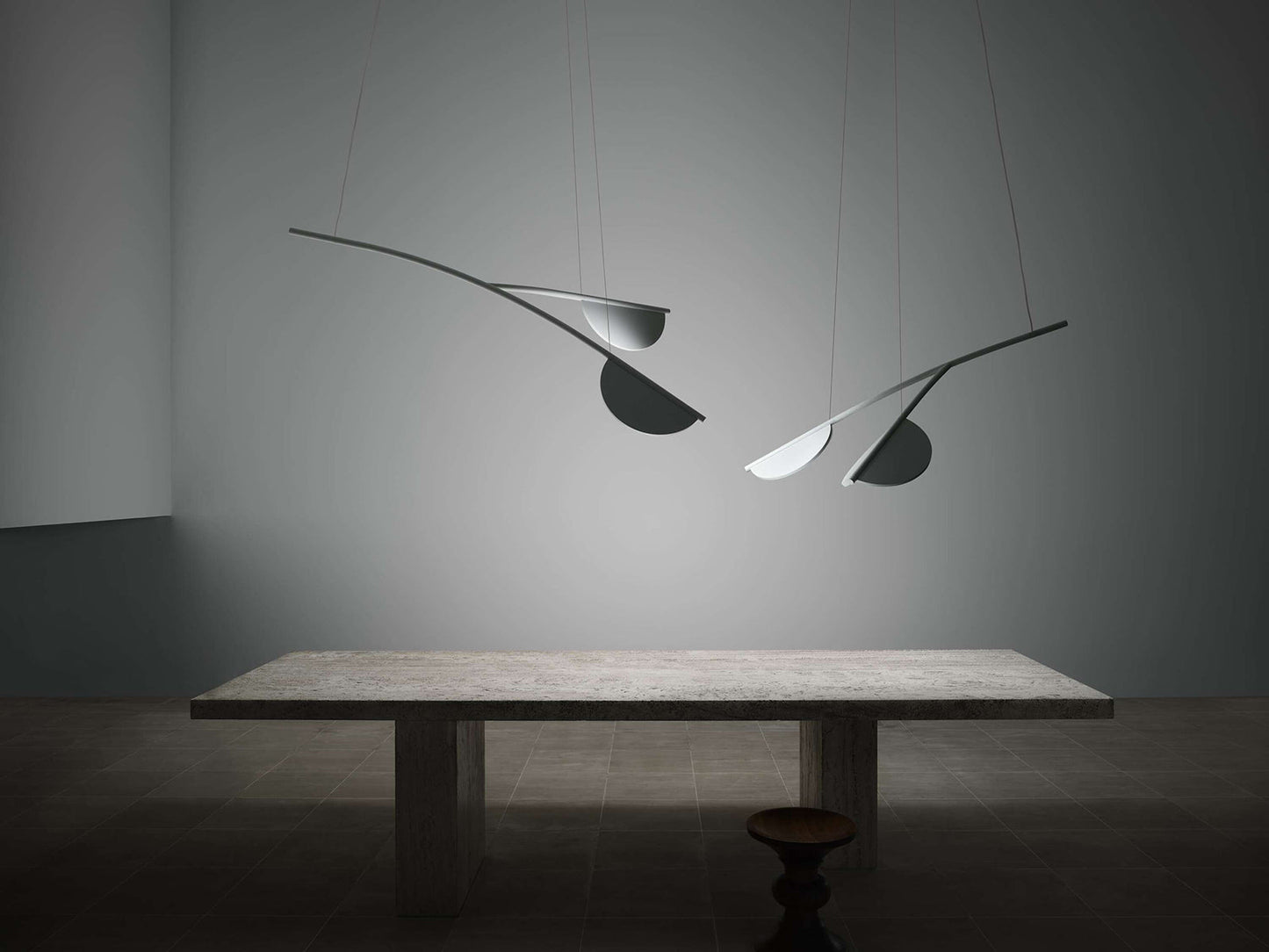 ALMENDRA ORGANIC SUSPENSION LONG 2 OFF WHITE Off White Suspension Lamp