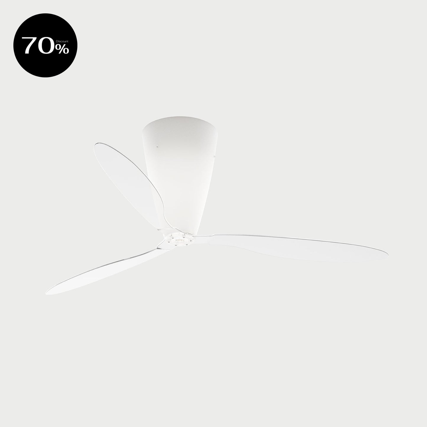BLOW Opal White / Transparent Ceiling Lamp