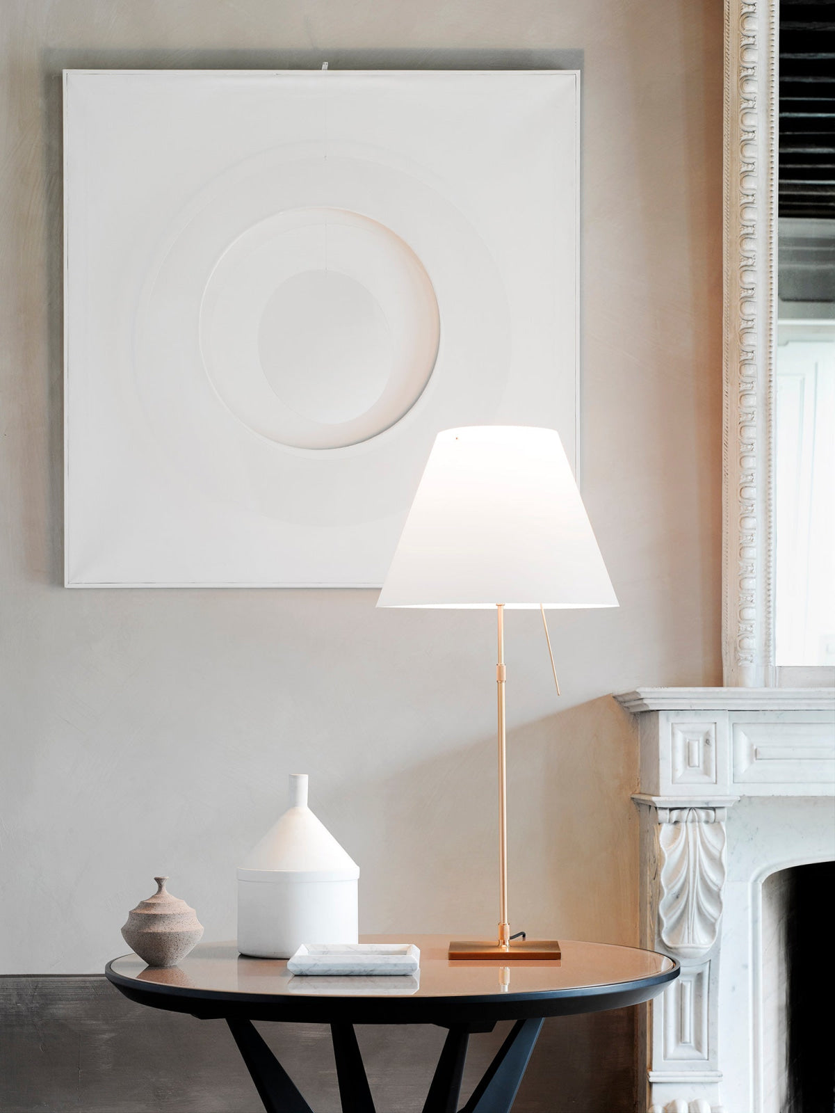 COSTANZA TABLE White / Alu Table Lamp
