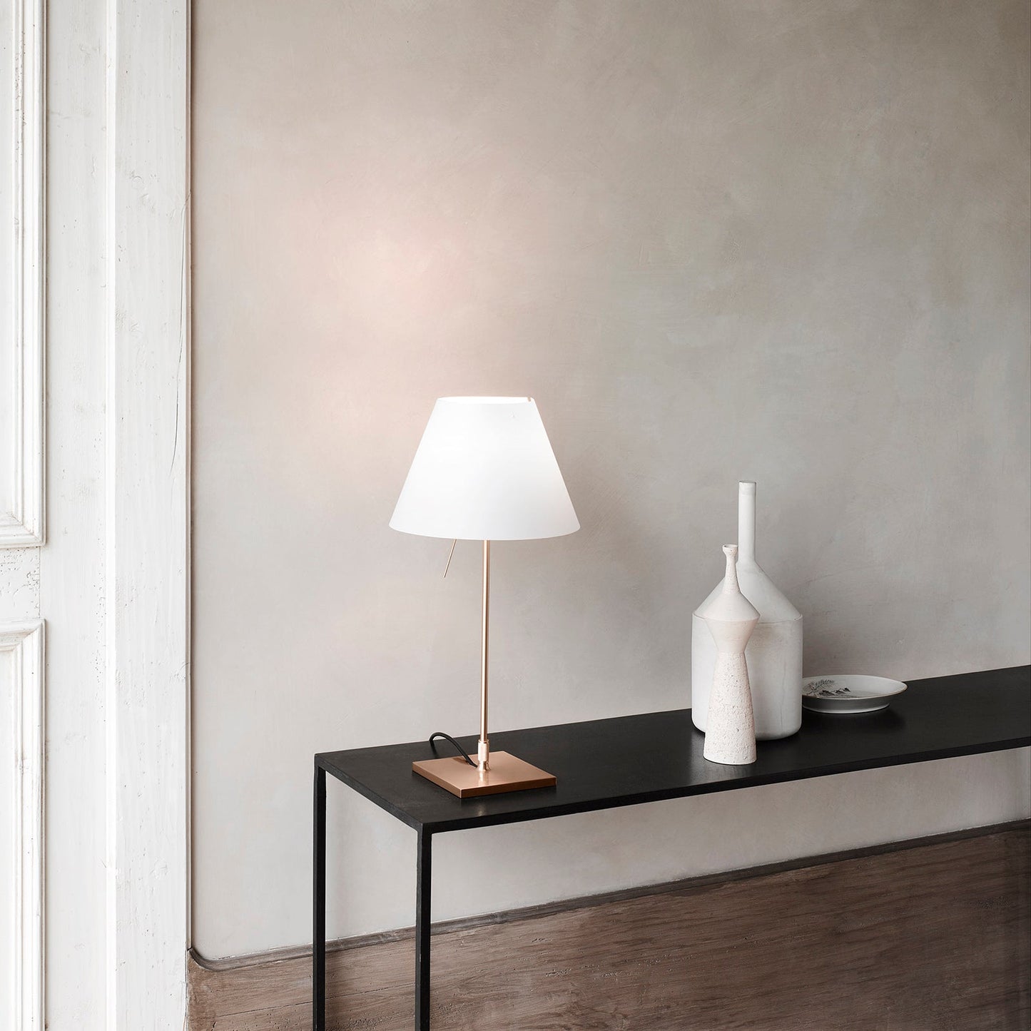 COSTANZINA TABLE BRASS White / Brass Table Lamp