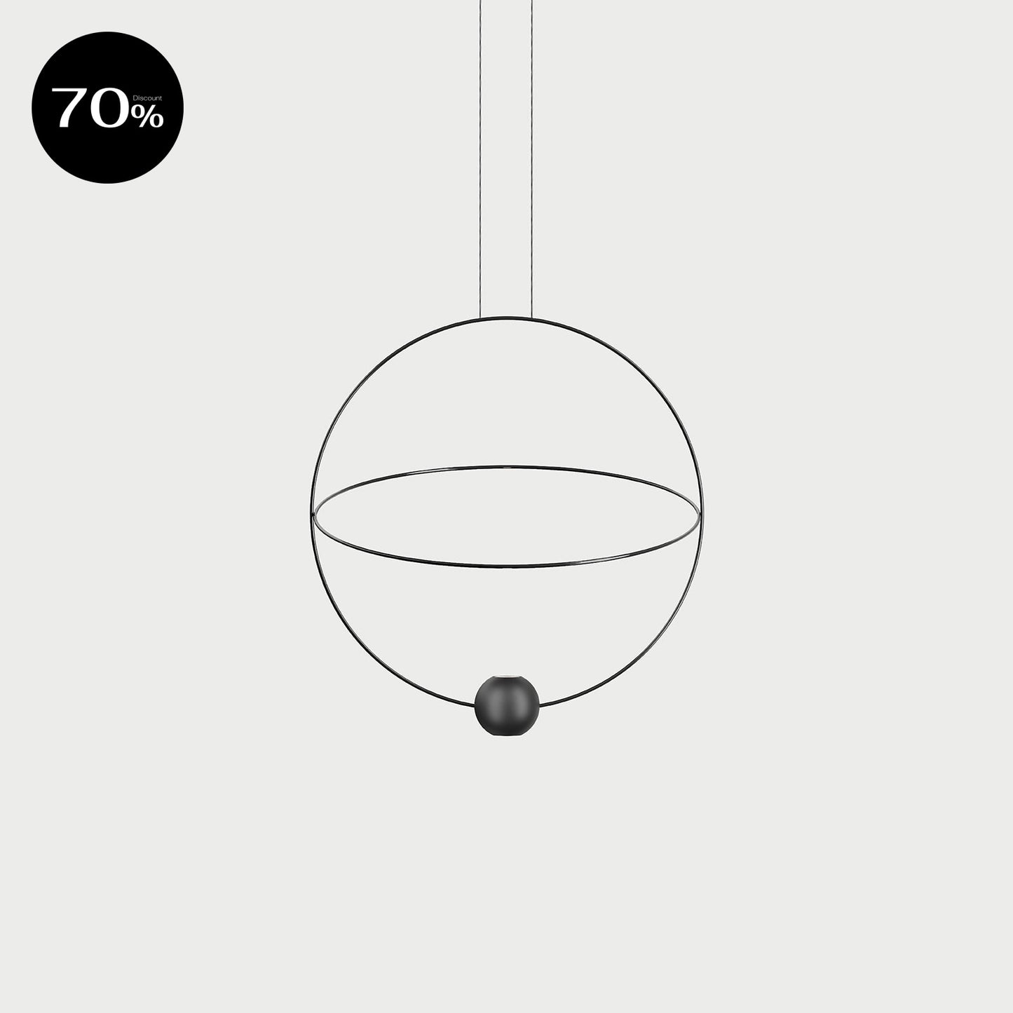 ELARA Matte Black / Medium Suspension Lamp