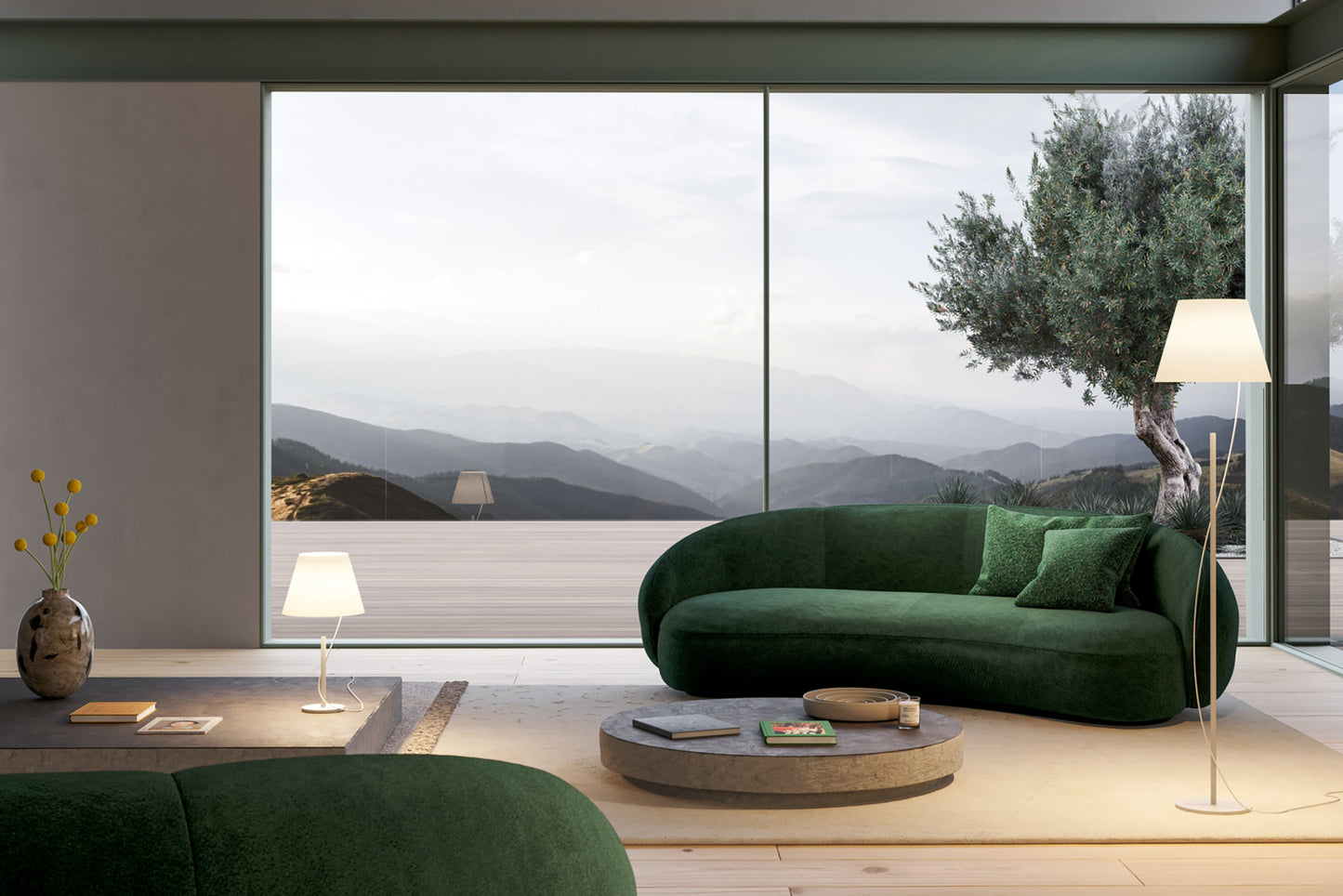 HOVER FLOOR Matte White Floor Lamp